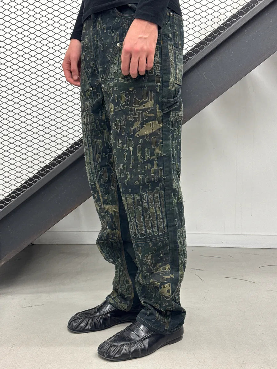 Givenchy Dark Khaki Distressed Camo Carpenter Pants by Matthew Williams iWwnBaBM 2