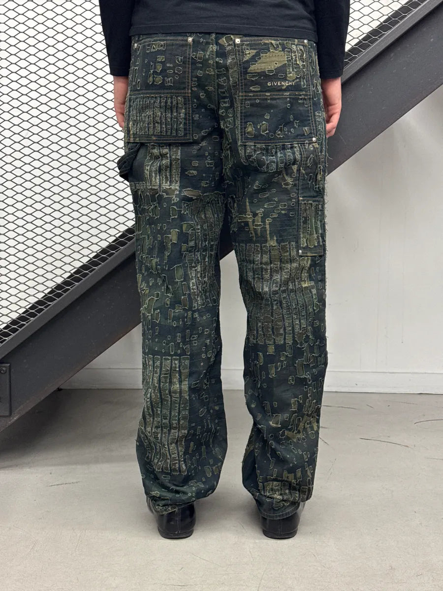 Givenchy Dark Khaki Distressed Camo Carpenter Pants by Matthew Williams iWwnBaBM 3
