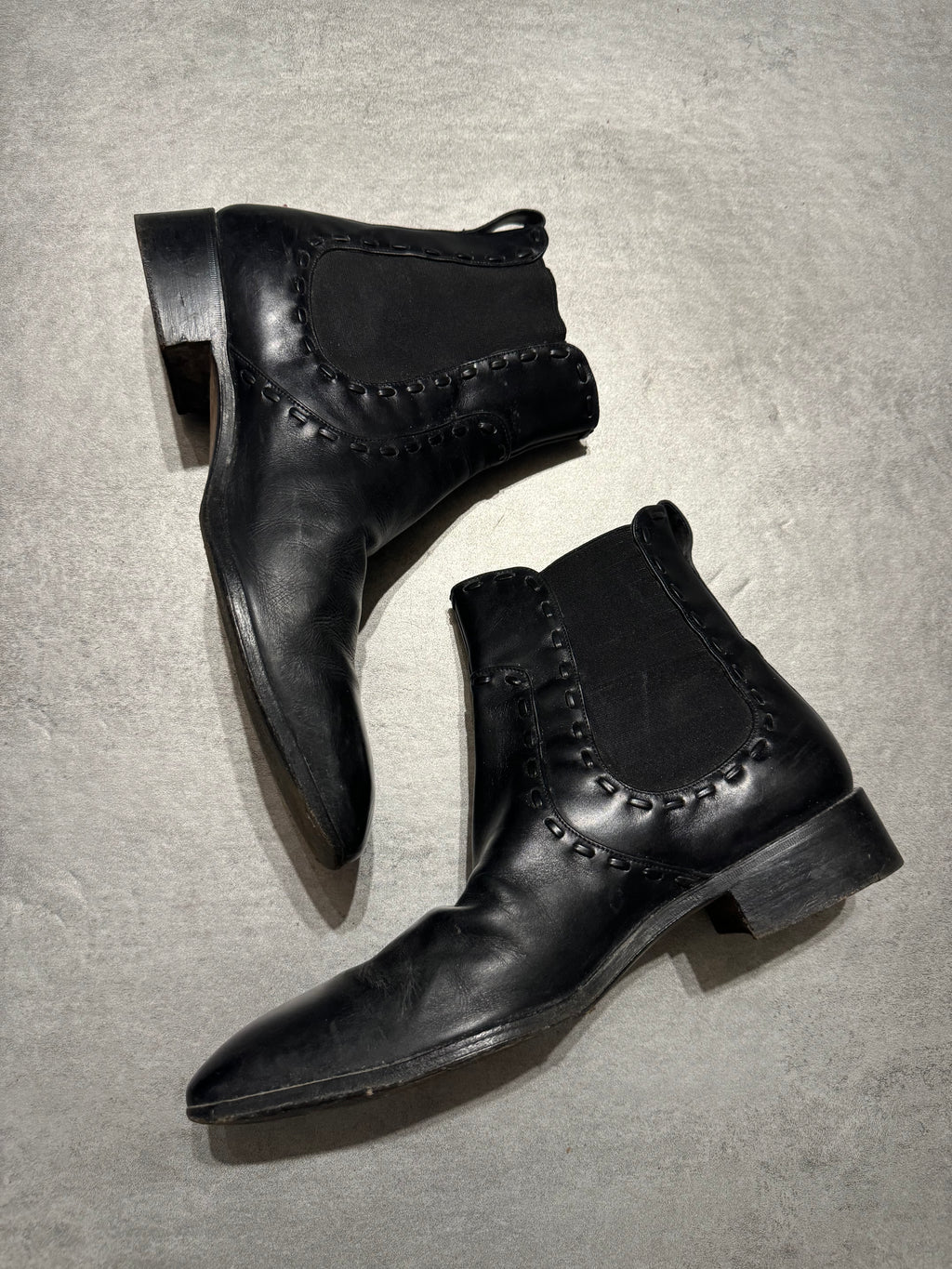 2000s Yves Saint Laurent French Black Boots (44,5) - 4