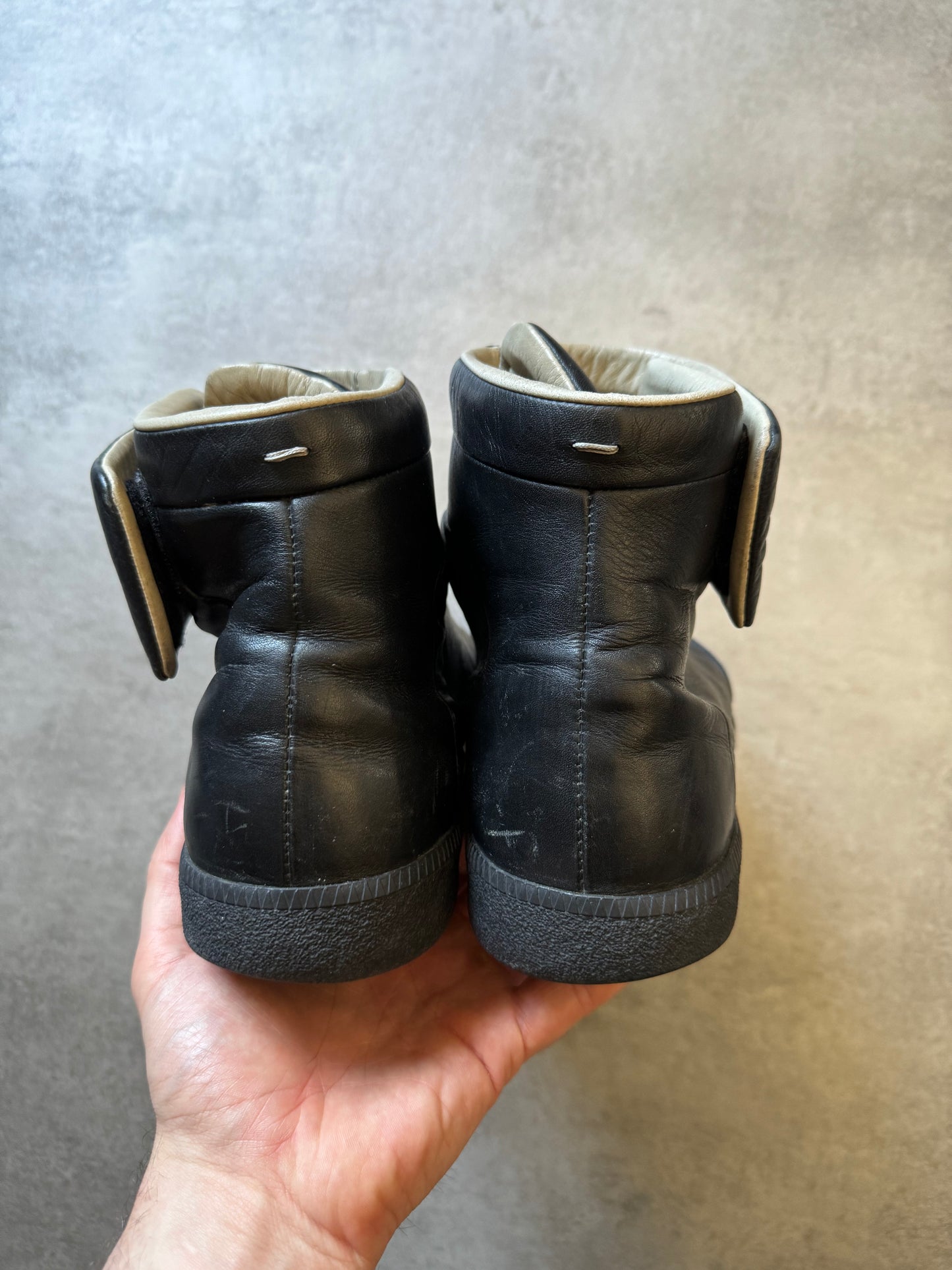 Maison Margiela Future High Top Black Leather (46) - 4
