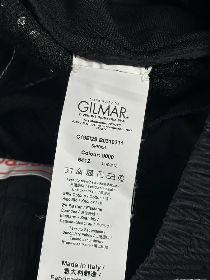 AW2018 Iceberg Black Cotton Sequin Biker Pants CqxxlFd 11