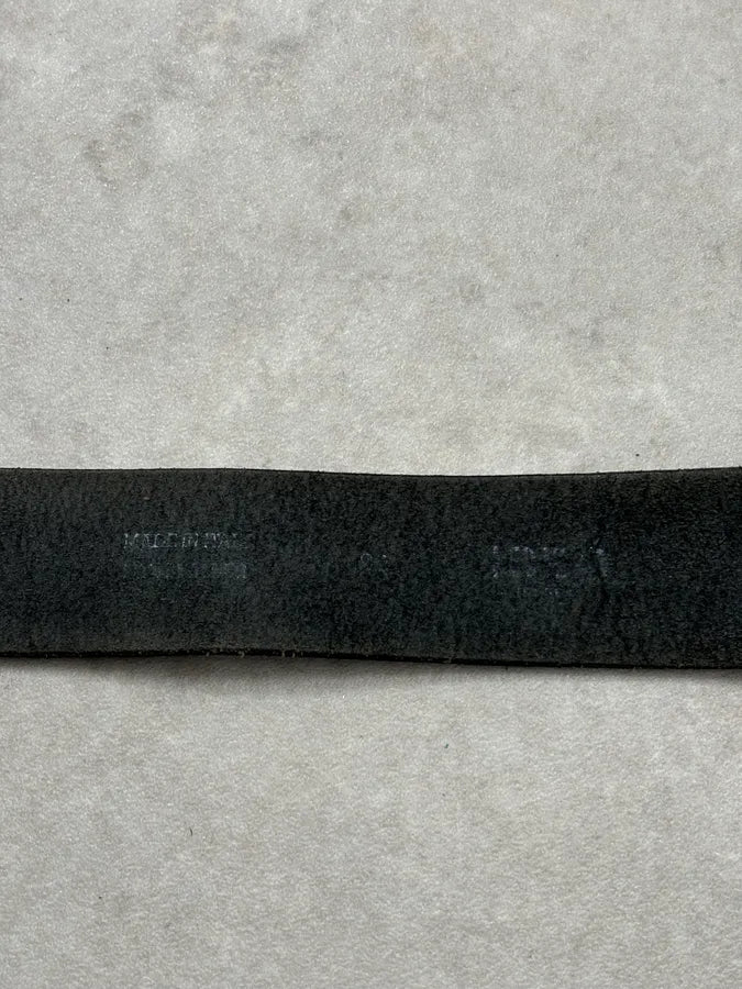 Iceberg Black Vintage Logo Buckle Leather Belt  VZULqfd 6