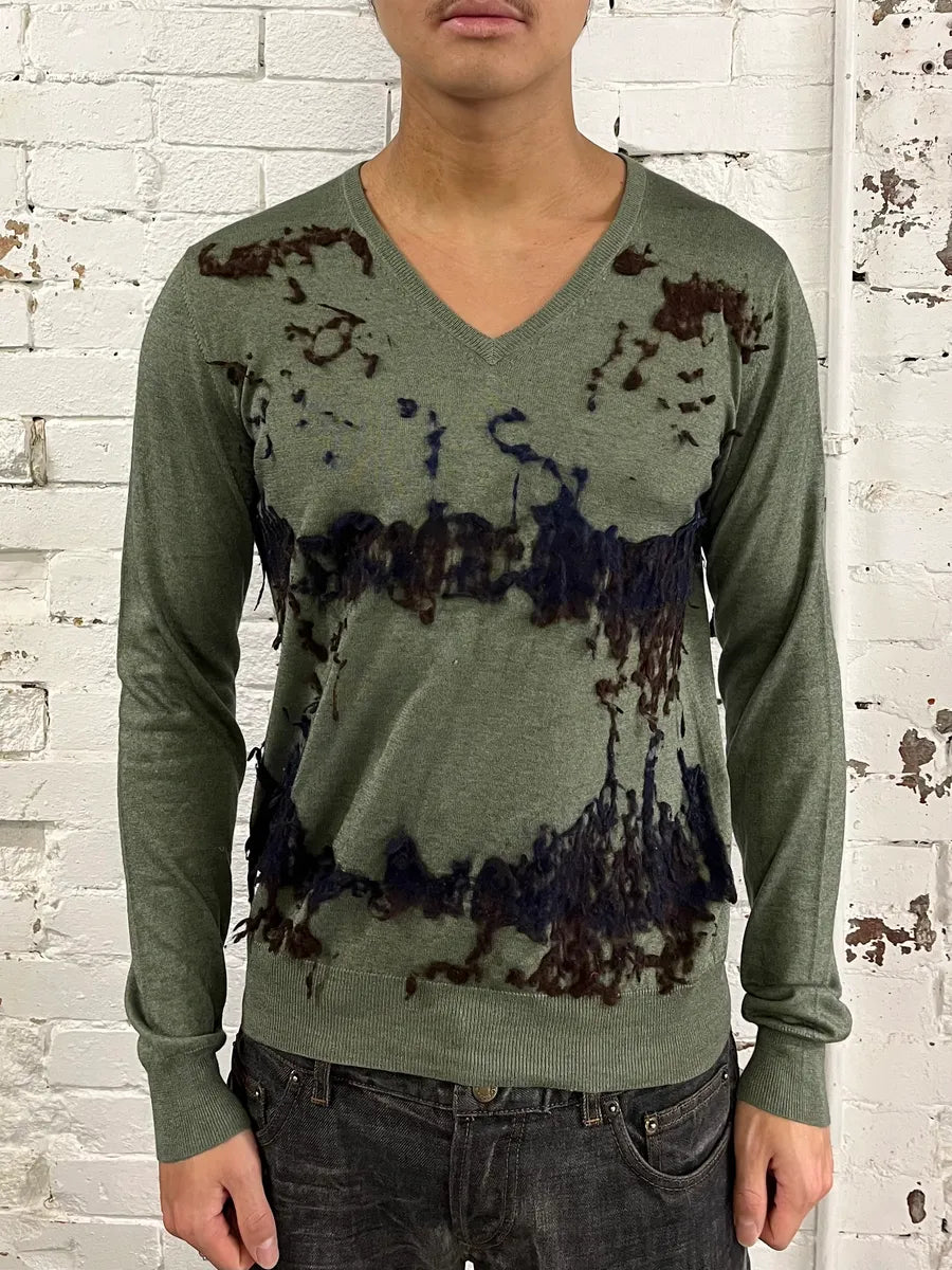 Iceberg Green Relief Cashmere & Silk Sweater rOcbQOJ 1