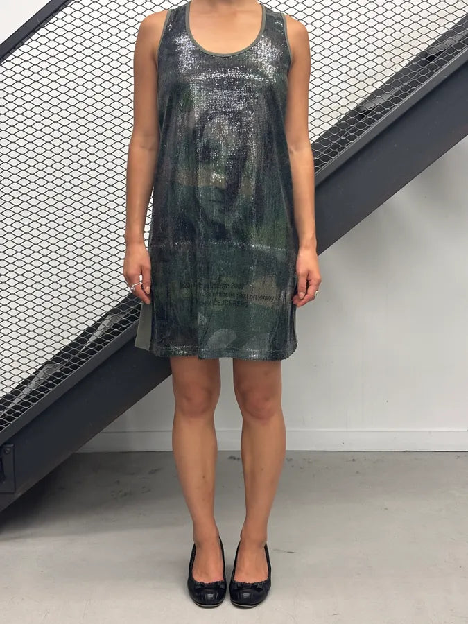 Iceberg Olive Sequin Tank Dress hLpIYab 0