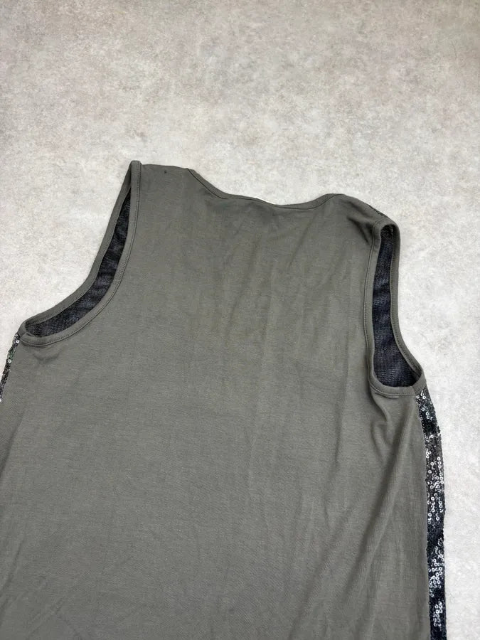 Iceberg Olive Sequin Tank Dress hLpIYab 5