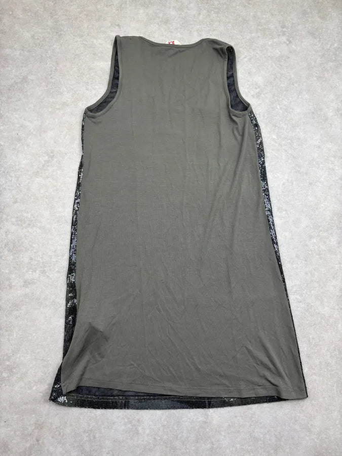 Iceberg Olive Sequin Tank Dress hLpIYab 4