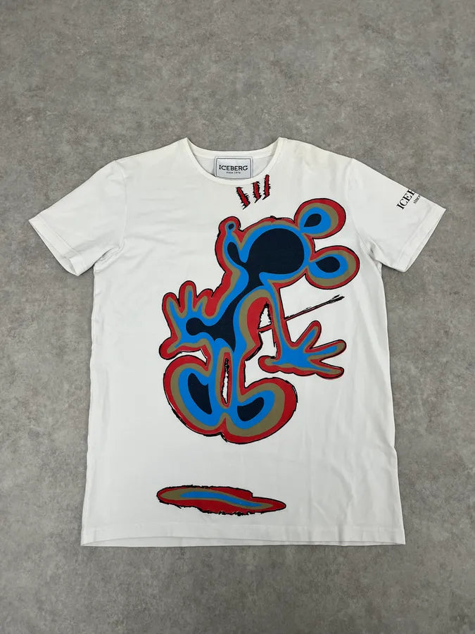 Iceberg Rainbow Graphics Mickey White T-Shirt dXqERLx 0
