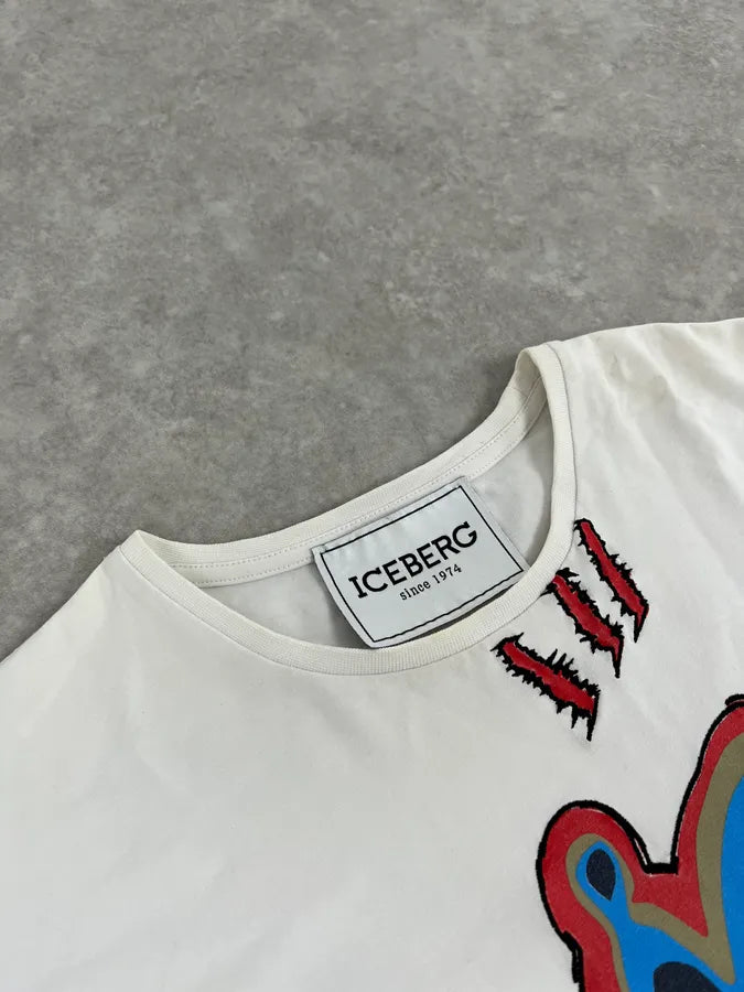 Iceberg Rainbow Graphics Mickey White T-Shirt dXqERLx 3