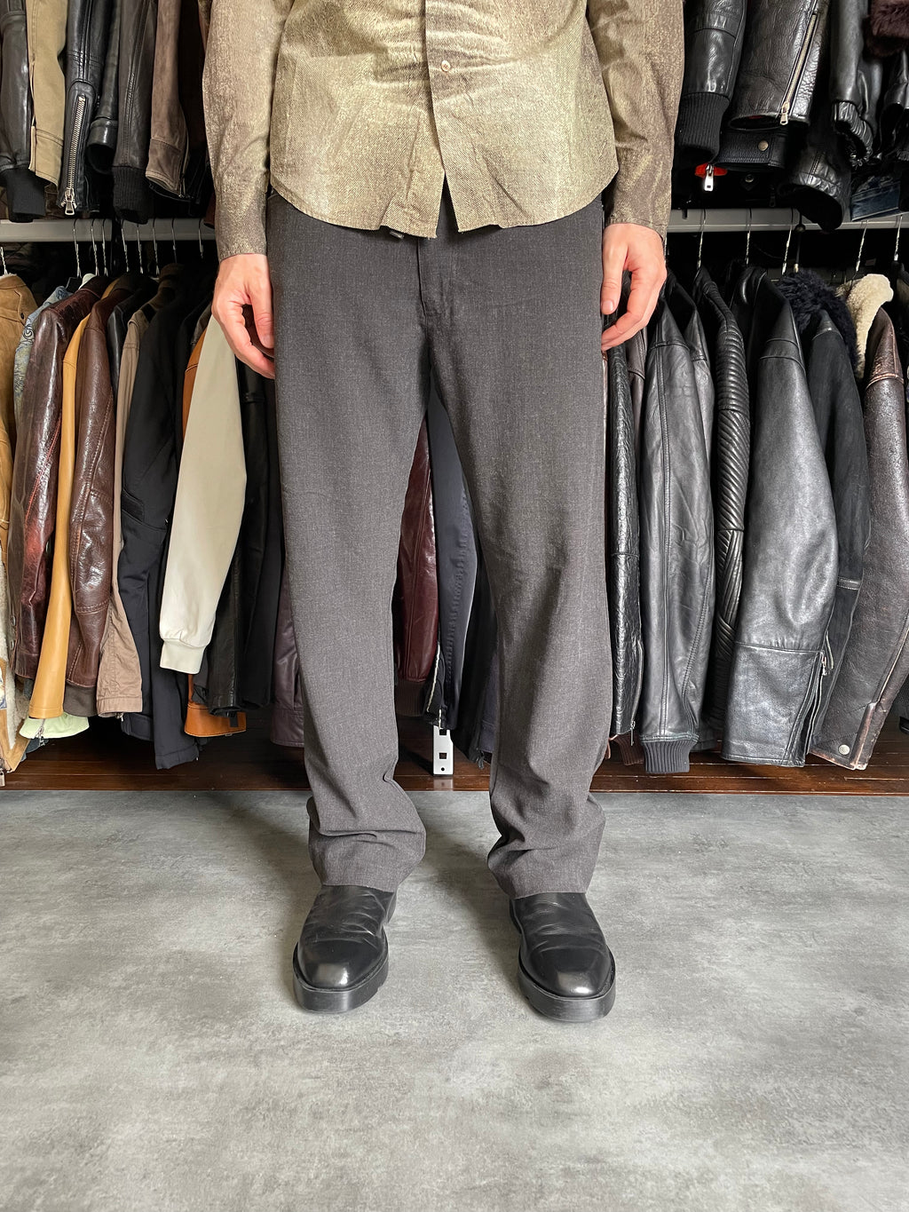 2000s Armani Anthracite Cozy Pants   (XL) - 2