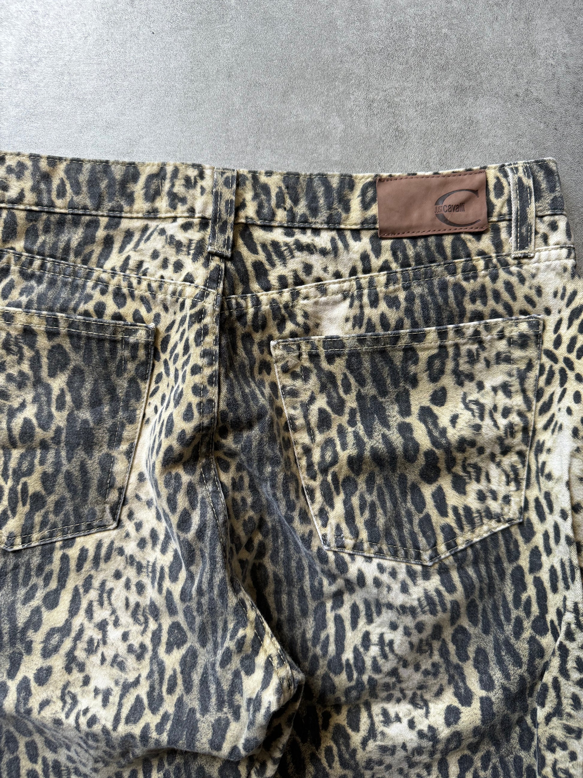 SS2006 Cavalli Leopard Print Pants  (S) - 3