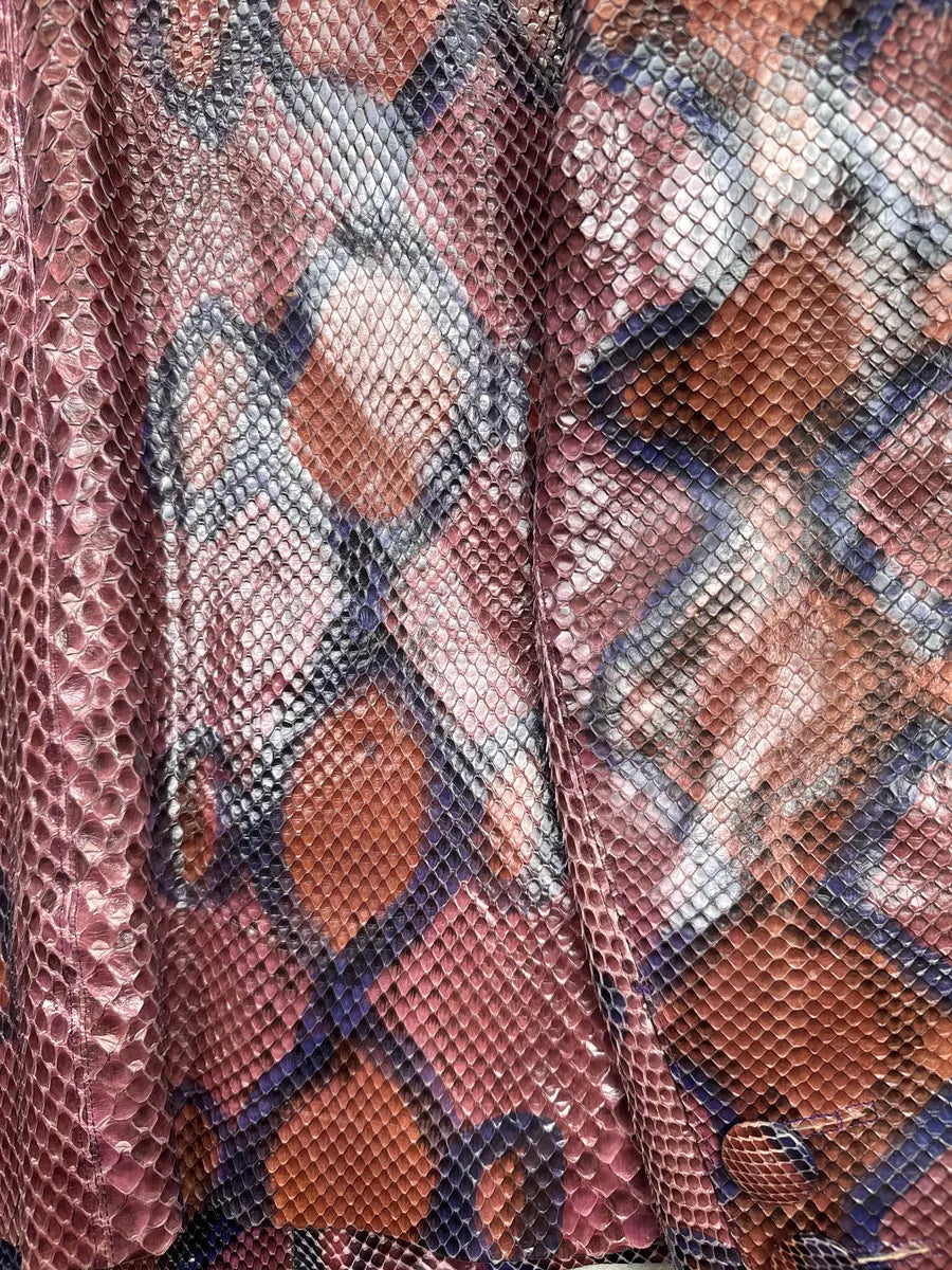 1970s Yves Saint Laurent Python Leather Velvet Collar Light Jacket igpjnNvh 10