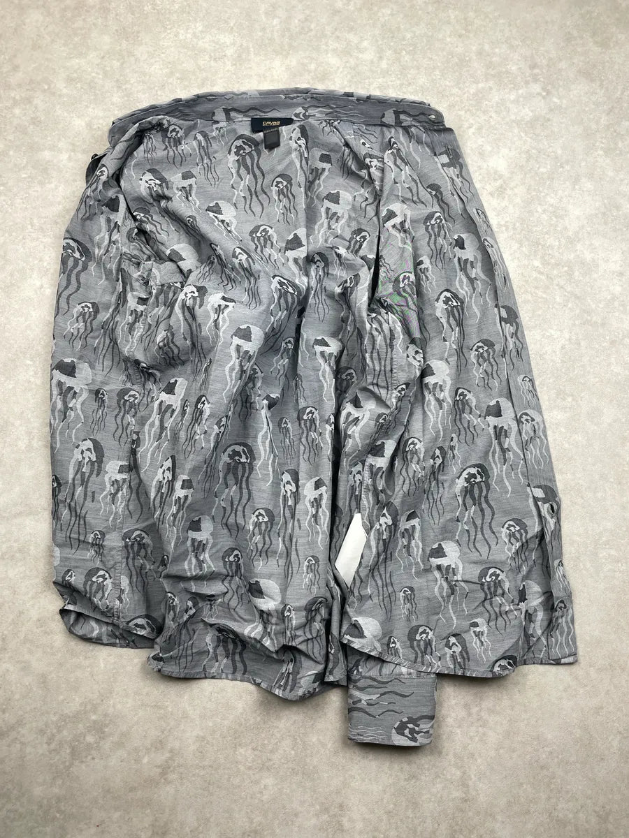 2000s Cavalli Class Grey Jellyfish Medusa Button-Up Shirt ihTanOKF 5