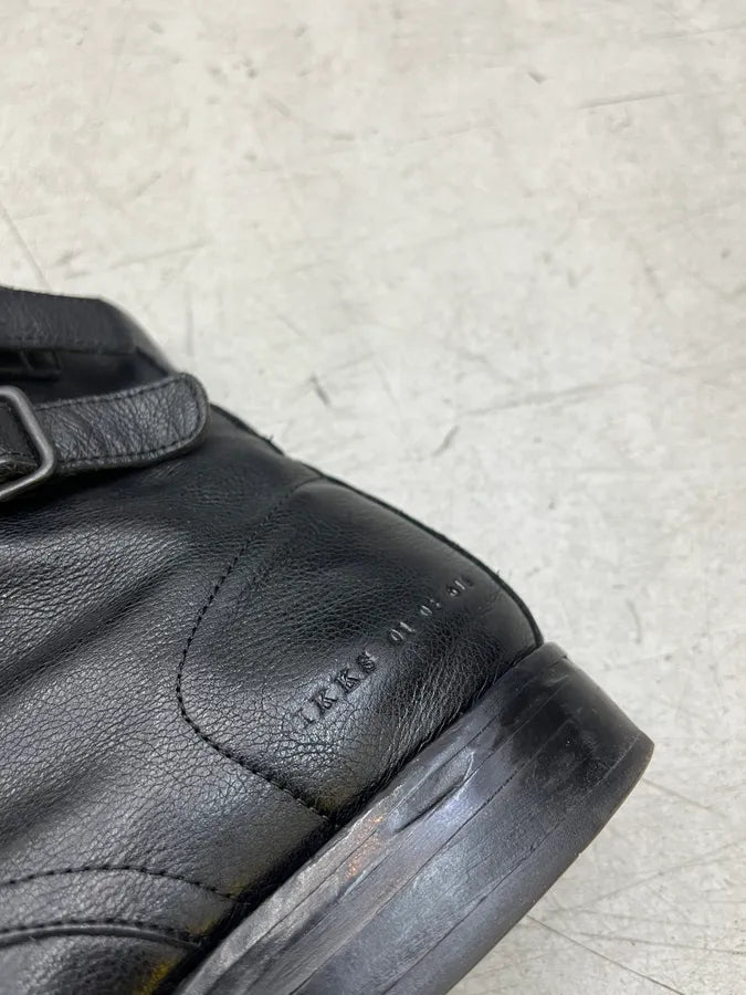IKKS Motorcycle Strap Black Leather Boots IsgStky 4