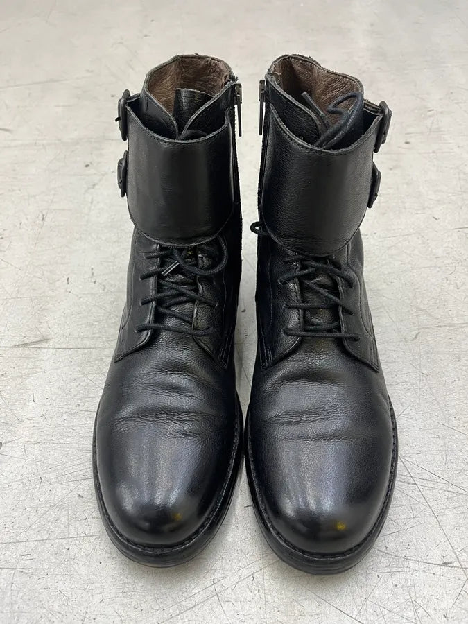 IKKS Motorcycle Strap Black Leather Boots IsgStky 5