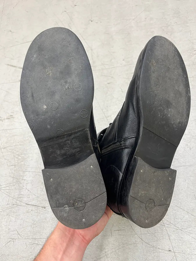 IKKS Motorcycle Strap Black Leather Boots IsgStky 7