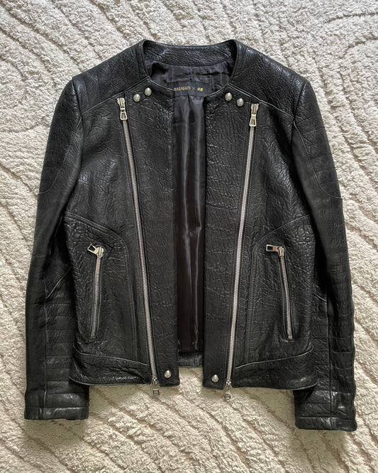 Balmain X H&M Biker Leather Jacket (M)