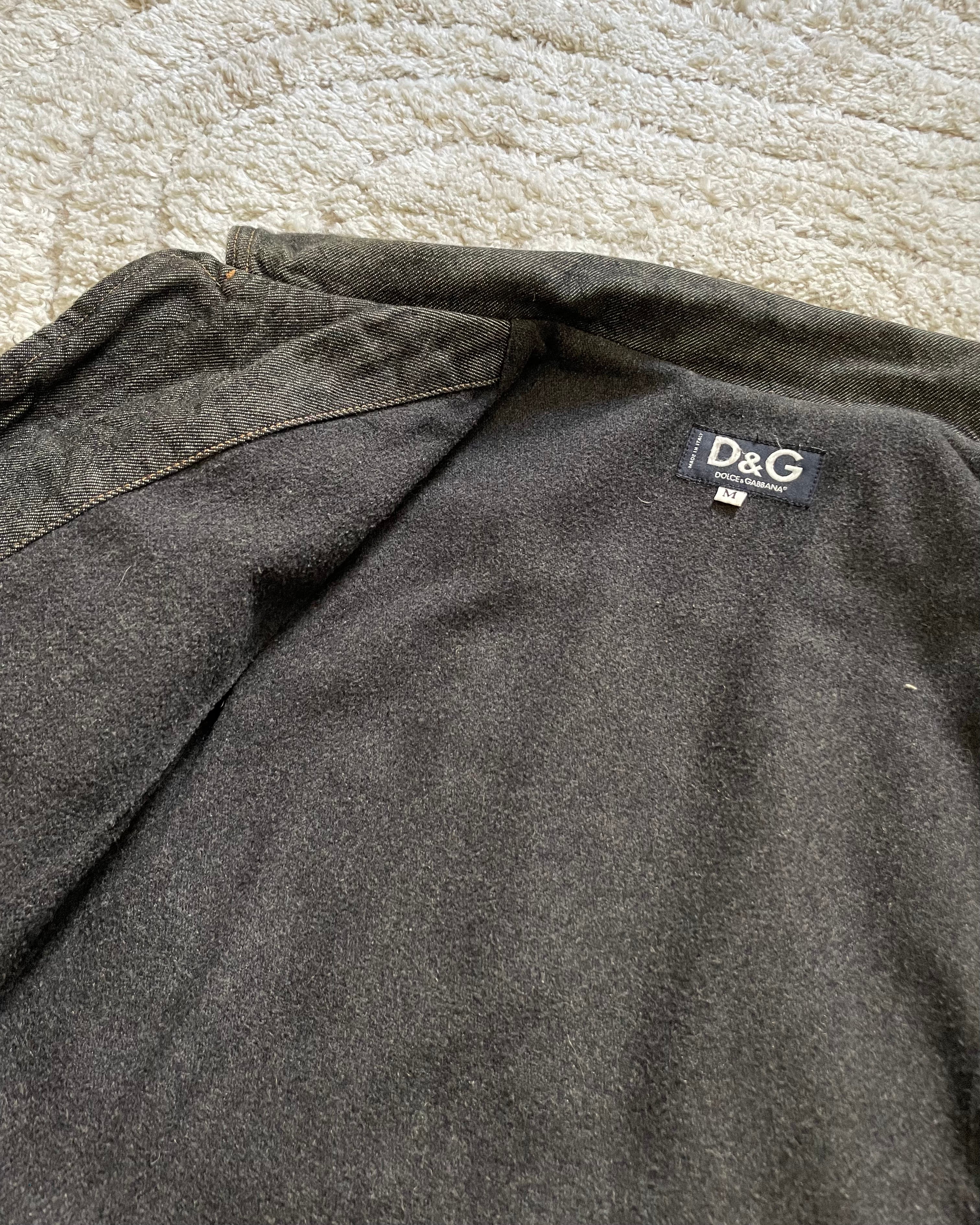 AW2003 Dolce & Gabbana Biker Denim Jacket (M)