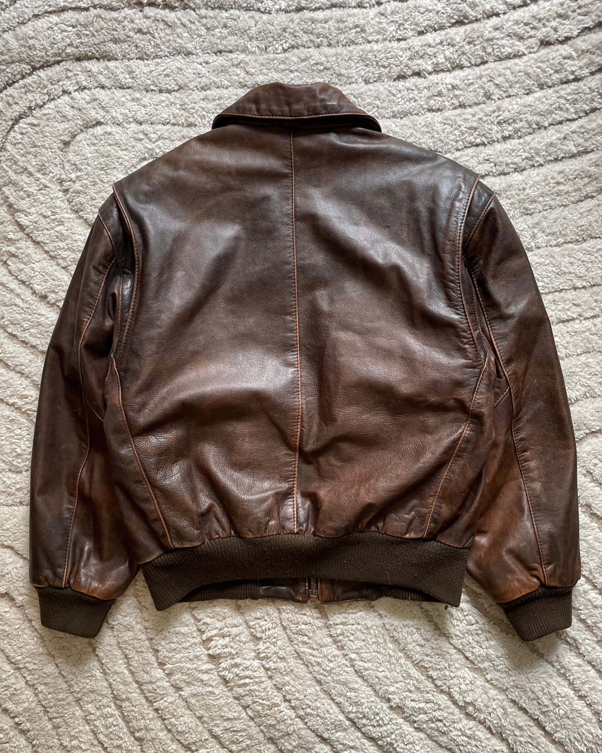 Hugo boss 2025 leather bomber