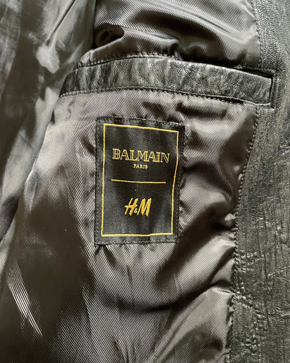 Balmain X H&amp;M バイカー レザー ジャケット (M)