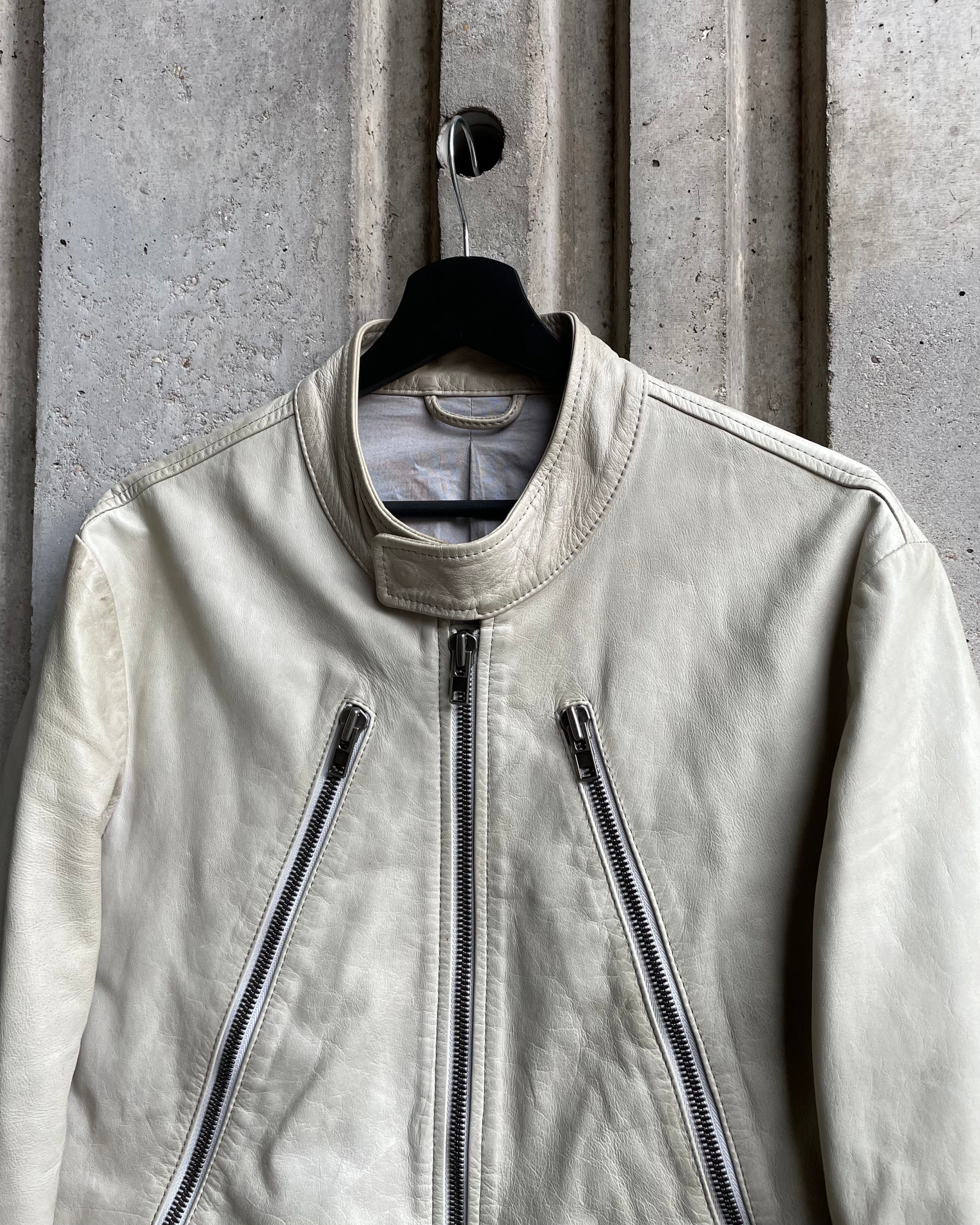 SS2009 Maison Martin Margiela 5 Zip Leather Jacket (M)