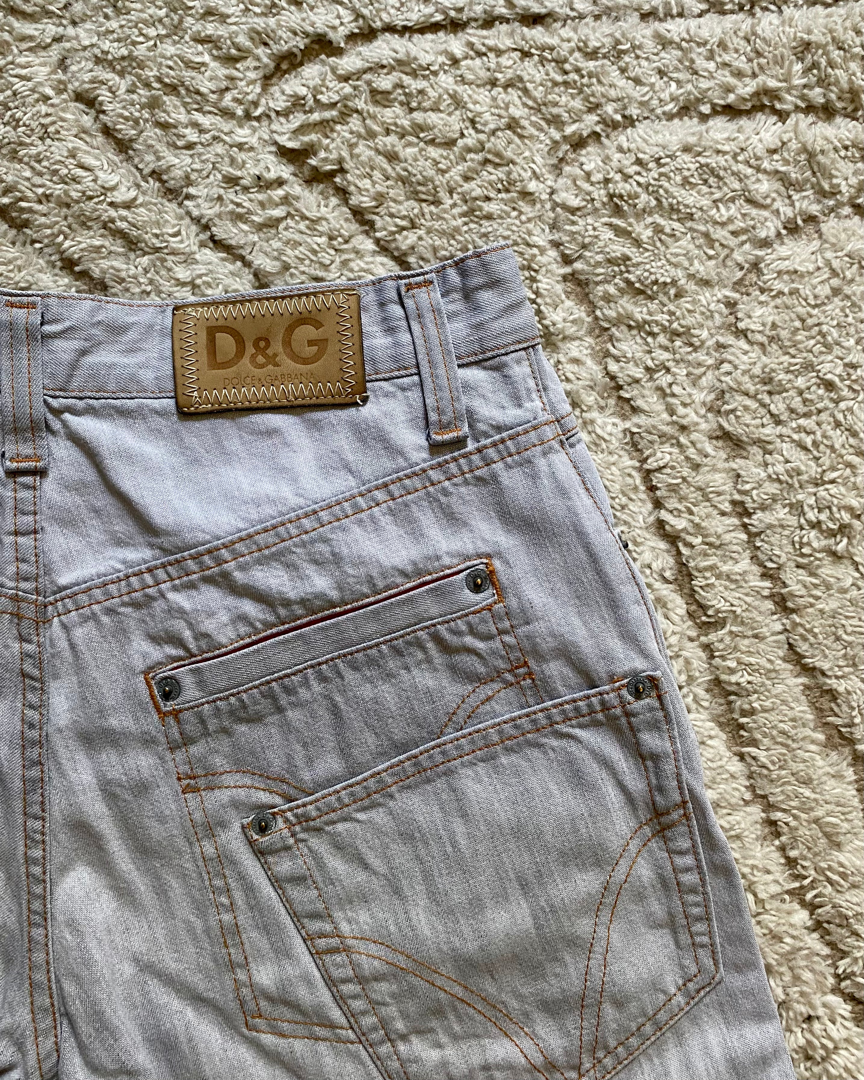 SS04 Dolce & Gabbana Double Back Pockets Jeans (S)