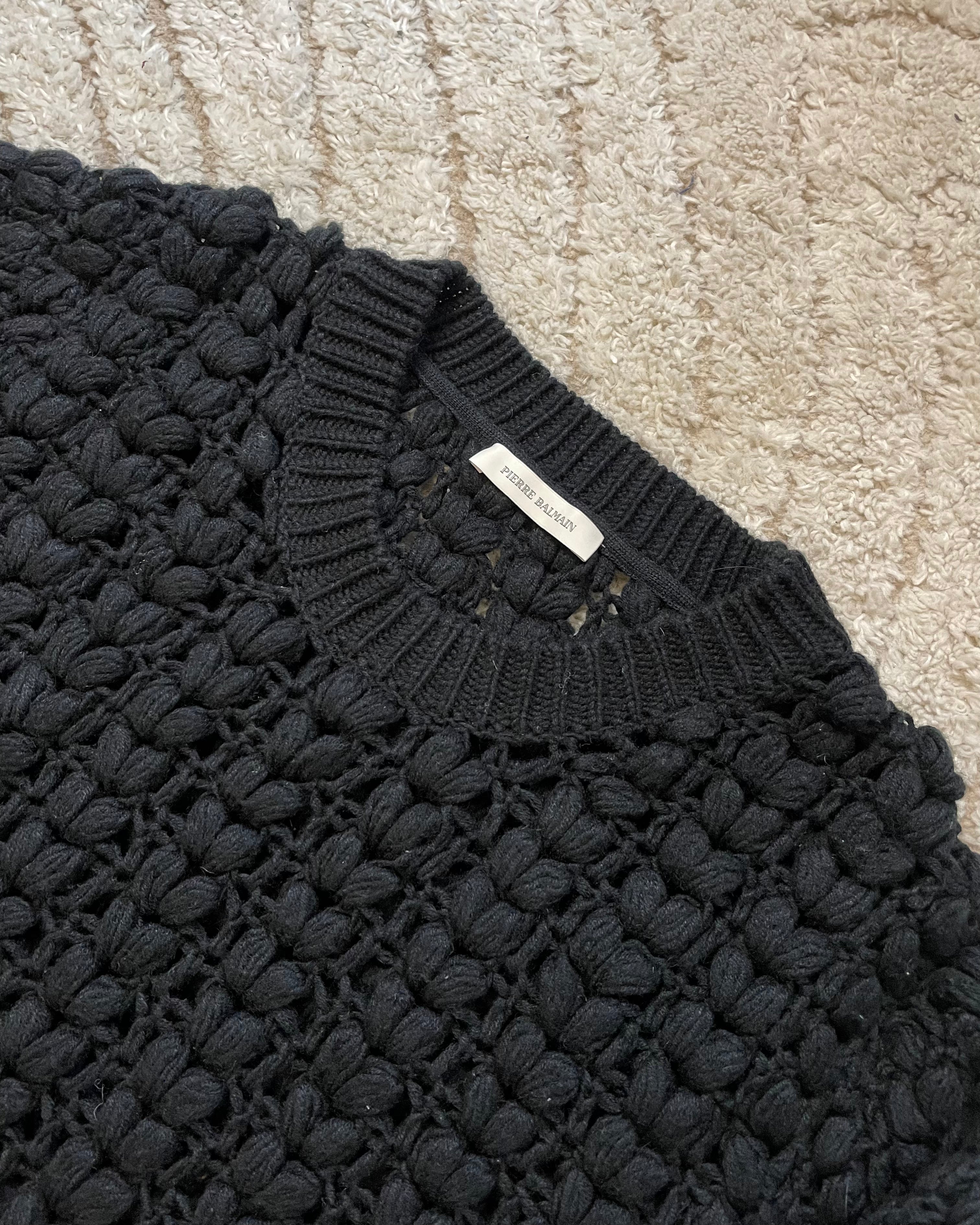 Pierre Balmain Vintage Black Wool sweater (L)