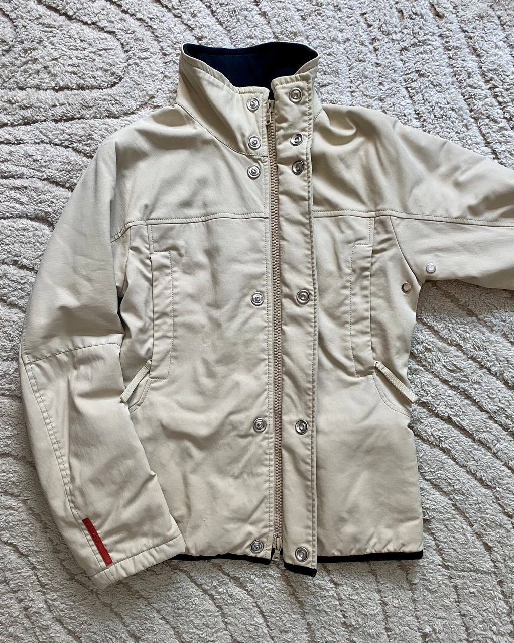 00年代 プラダ クリーム ジャケット (M)