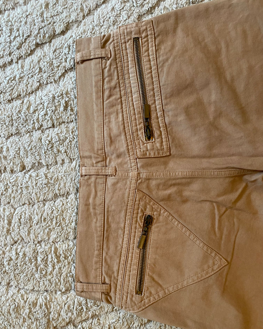 SS2005 Cavalli 幾何学模様ジッパーポケットパンツ (XS)
