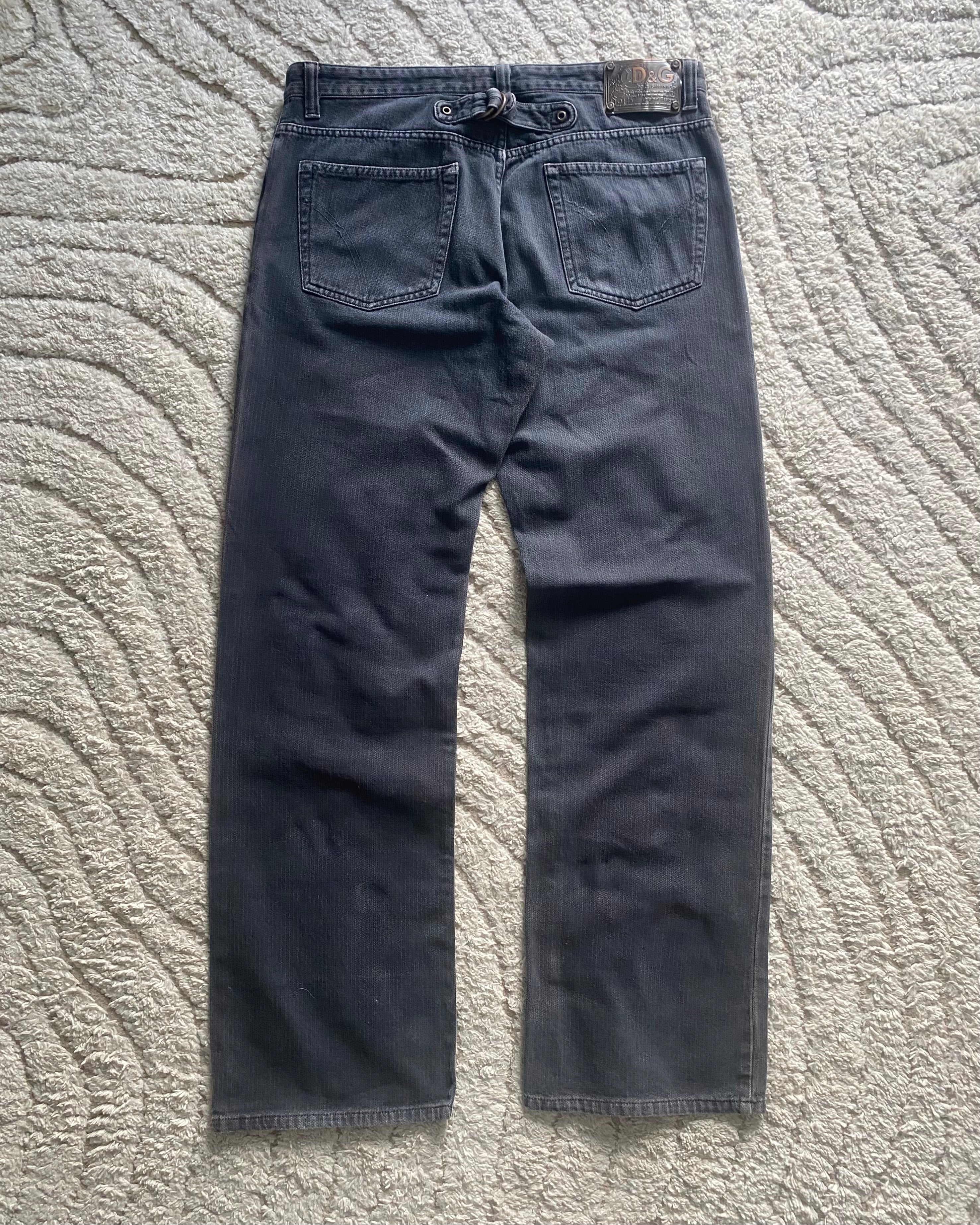 00s ドルチェ＆ガッバーナ ダークグレー ジーンズ (L)