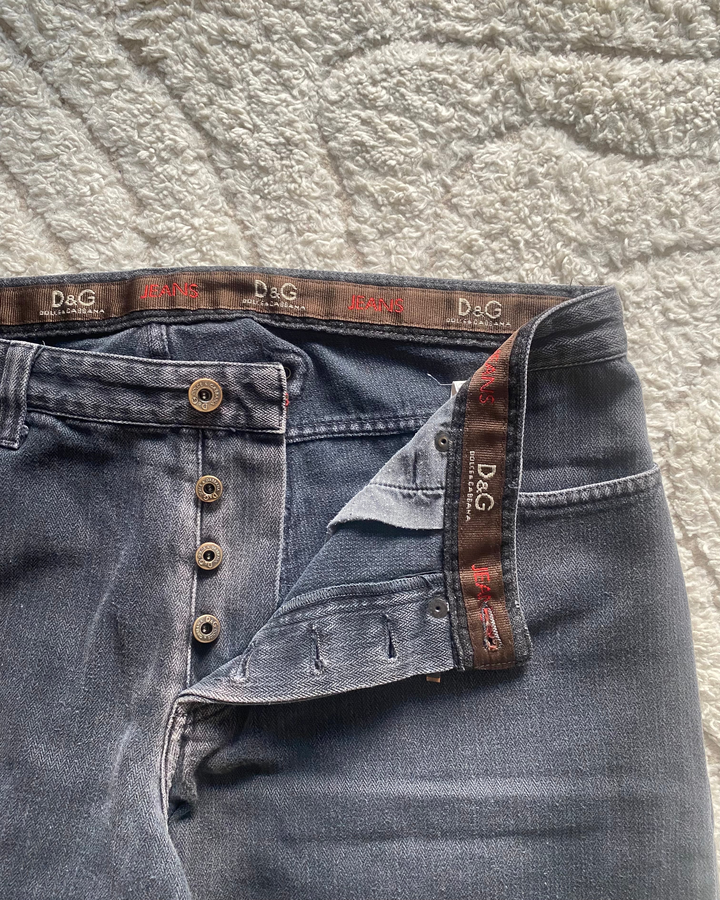00s ドルチェ＆ガッバーナ ダークグレー ジーンズ (L)