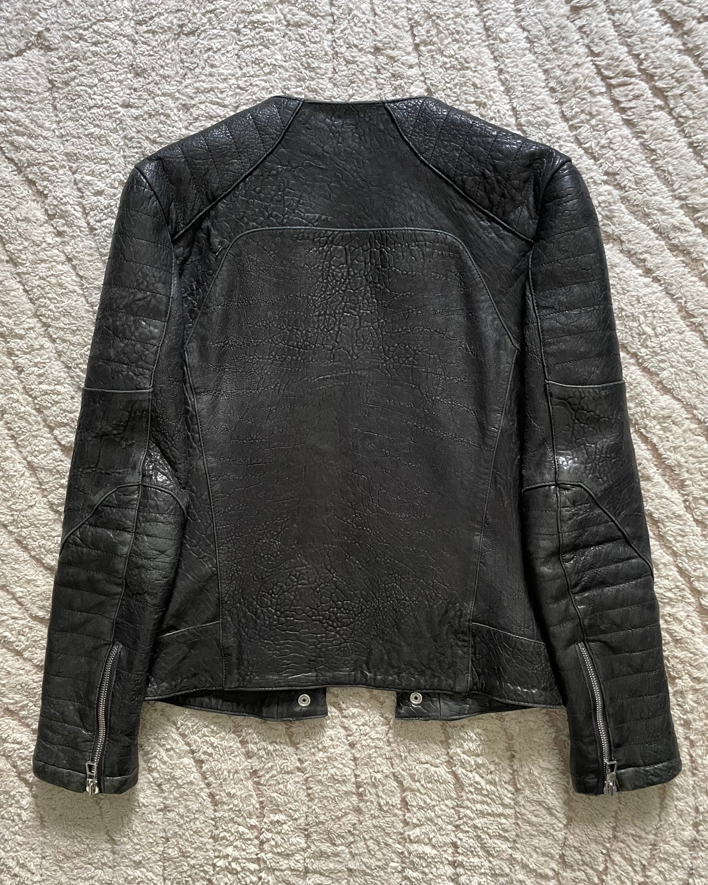 Balmain x h&m leather jacket online