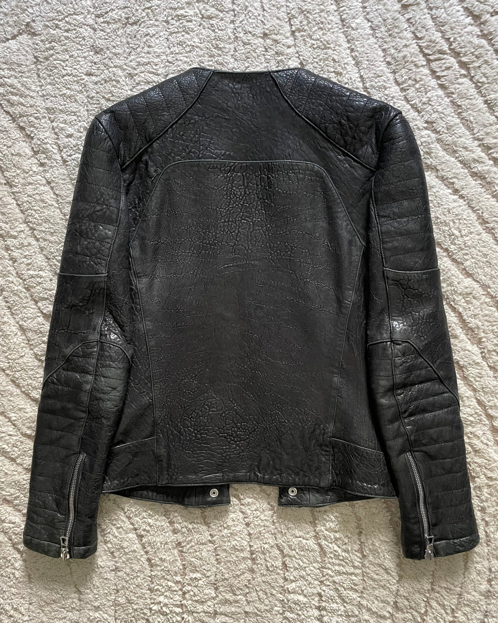Balmain X H&M Biker Leather Jacket (M)