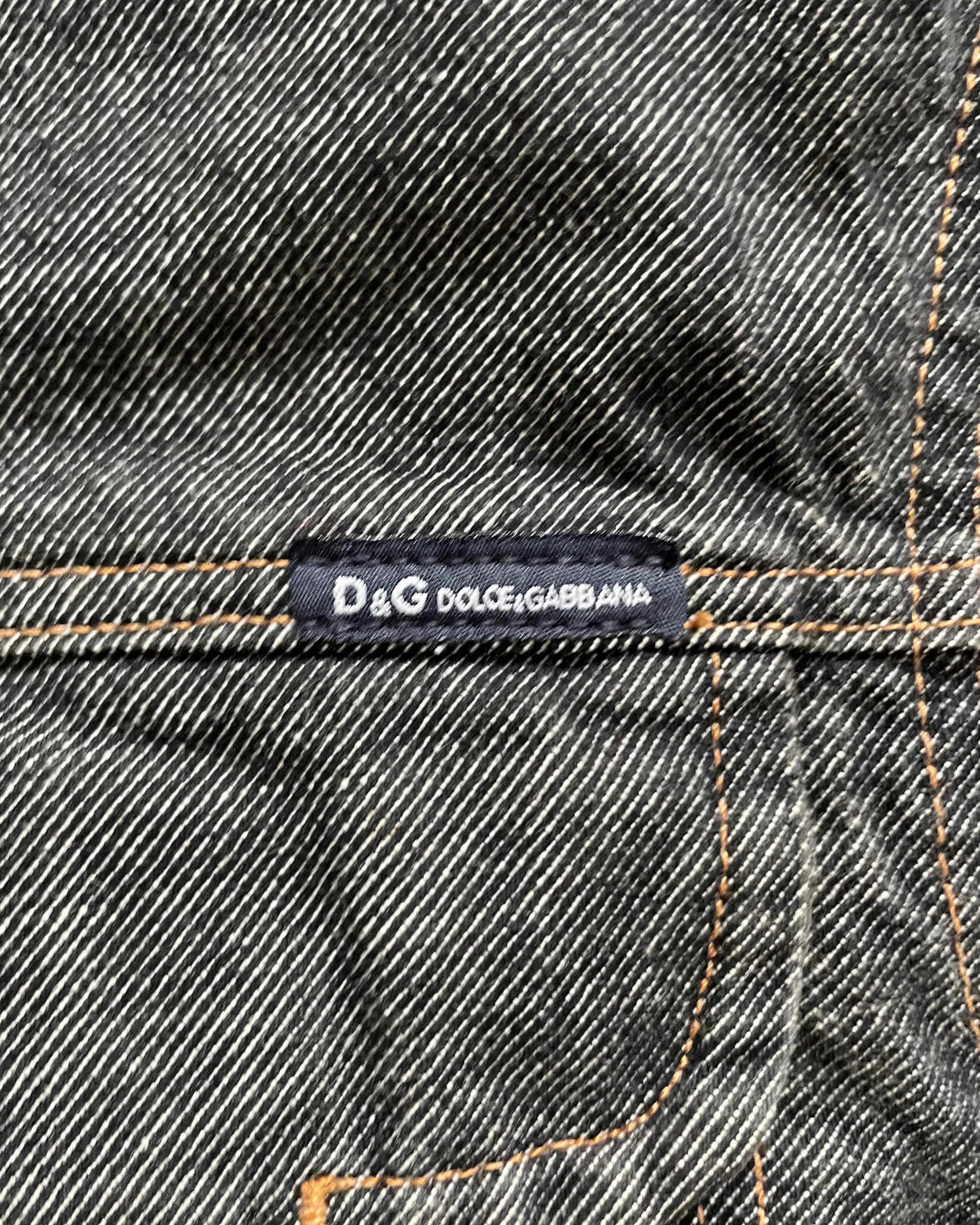 AW2003 Dolce & Gabbana Biker Denim Jacket (M)