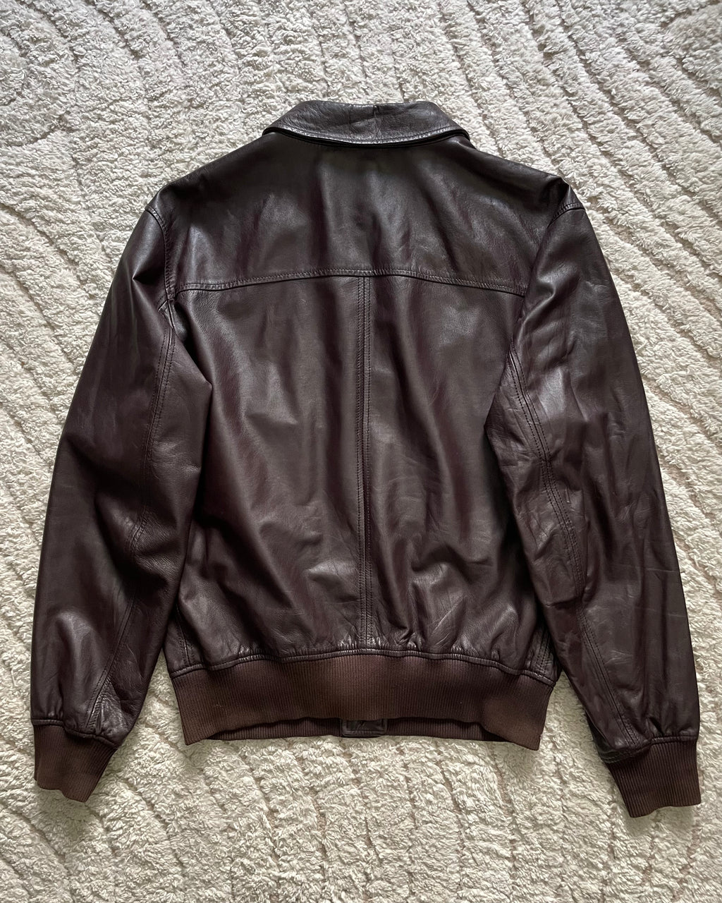 00年代 ドルチェ＆ガッバーナ ライトレザー ボンバージャケット (L)