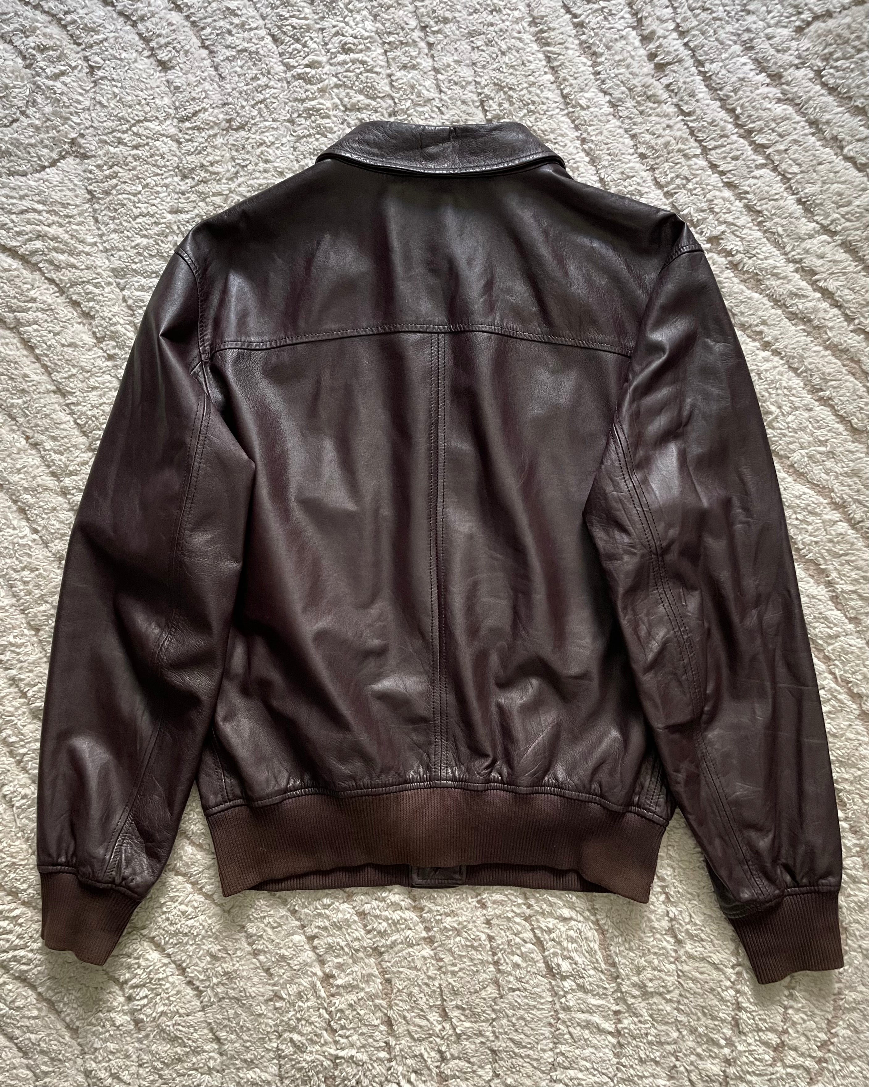 00年代 ドルチェ＆ガッバーナ ライトレザー ボンバージャケット (L)