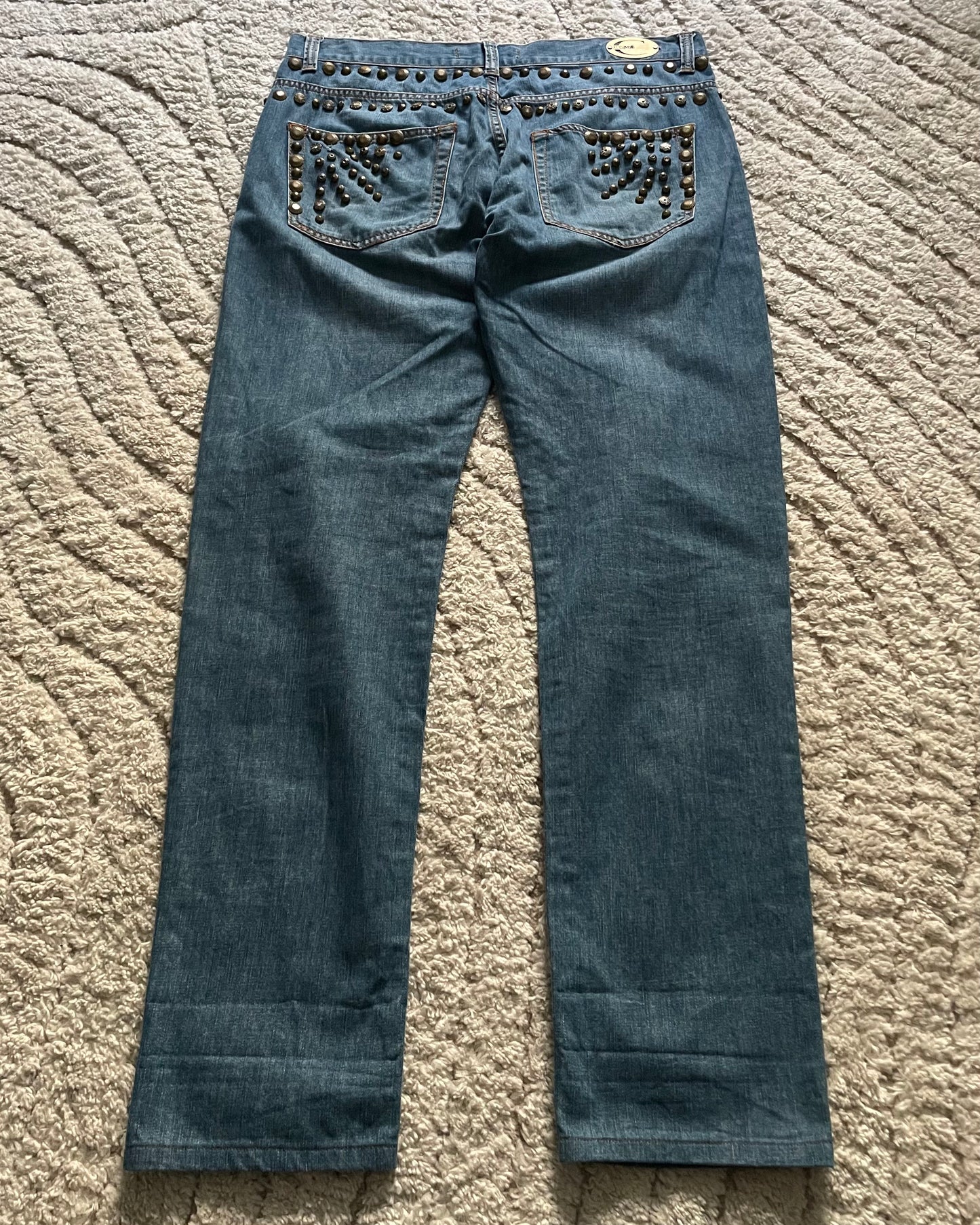 00 年代 Cavalli 珠宝镶嵌牛仔布 (L)