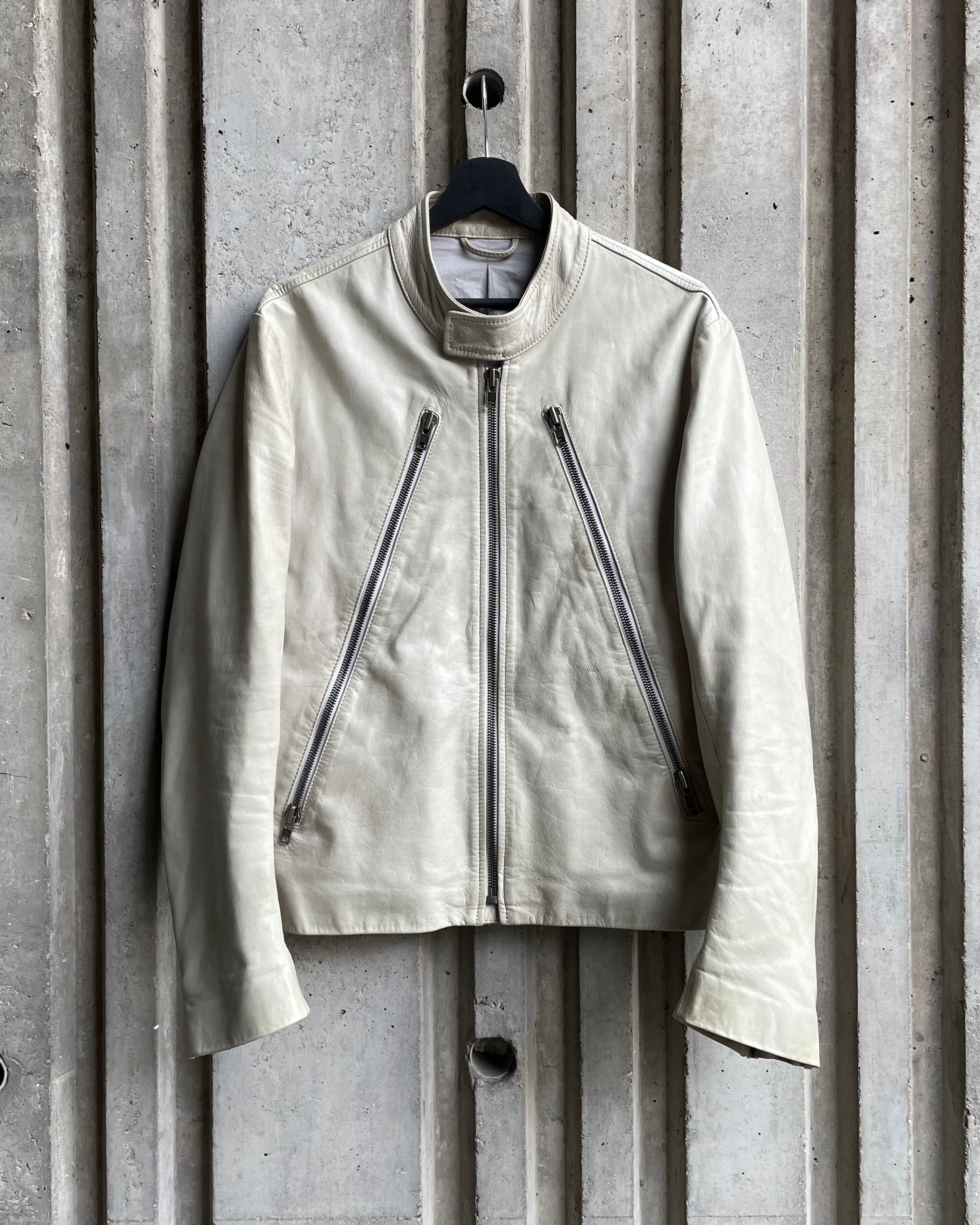 SS2009 Maison Martin Margiela 5 Zip Leather Jacket (M)