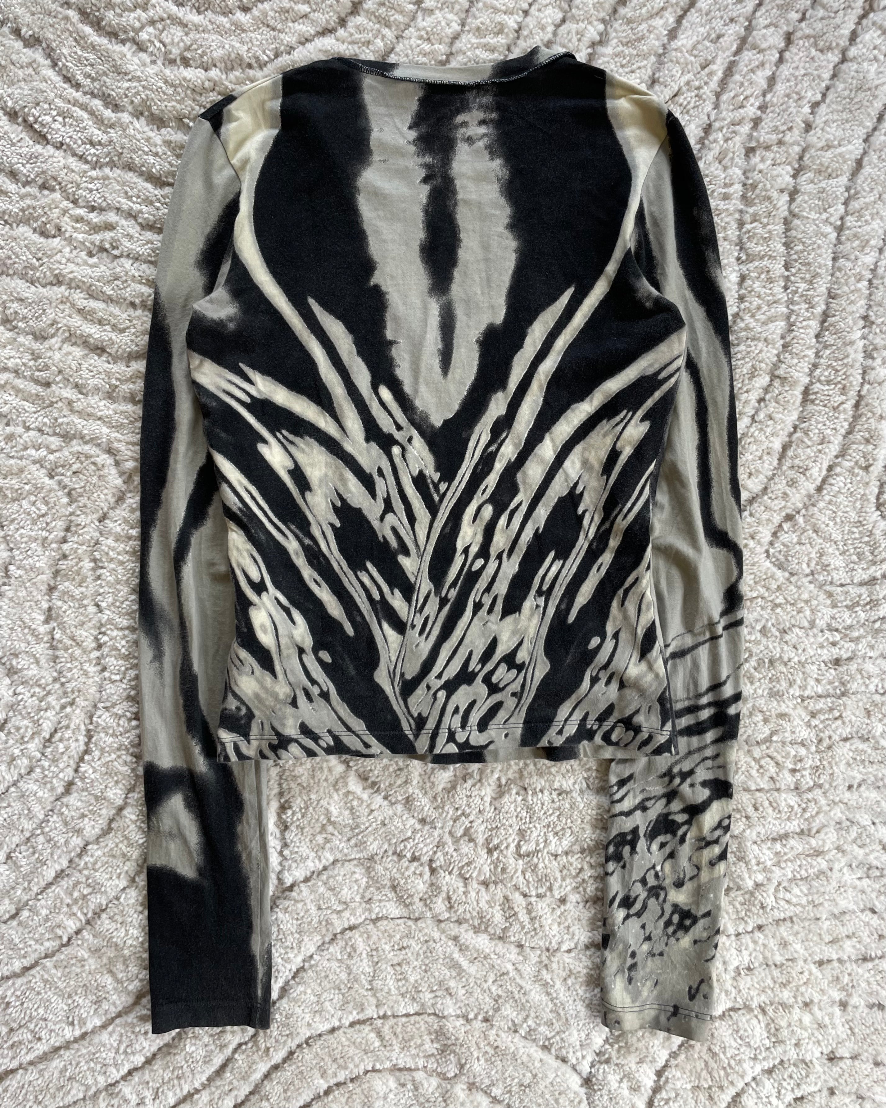 SS02 ロベルト カヴァリ ゼブラ ハルシネーション トップ (XS)