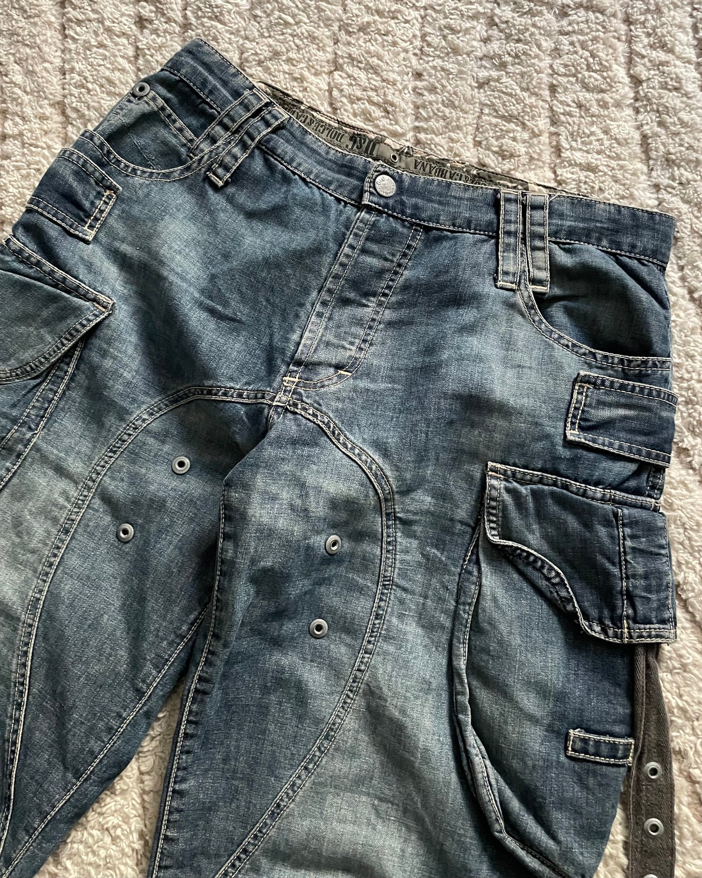 SS2004 Dolce & Gabbana Parachute Cargo Denim Short (L)