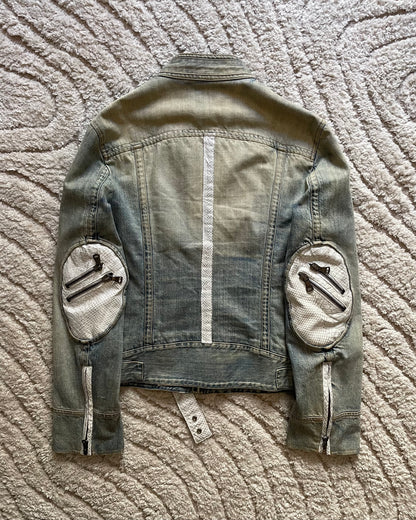 SS05 Dolce & Gabbana Biker Leather Denim Jacket (M)