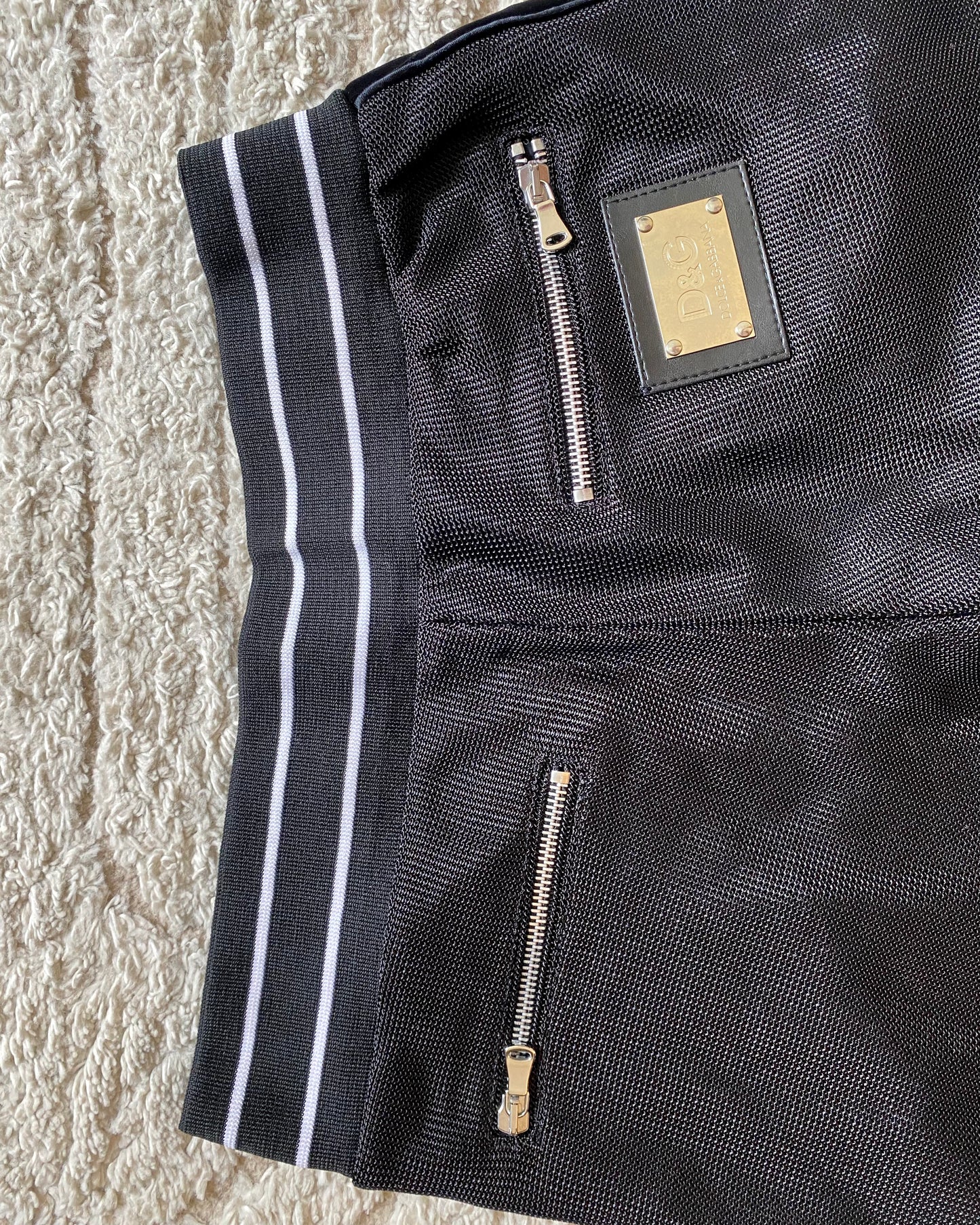 00s Dolce & Gabbana Multi Metal Zips Pants (S)