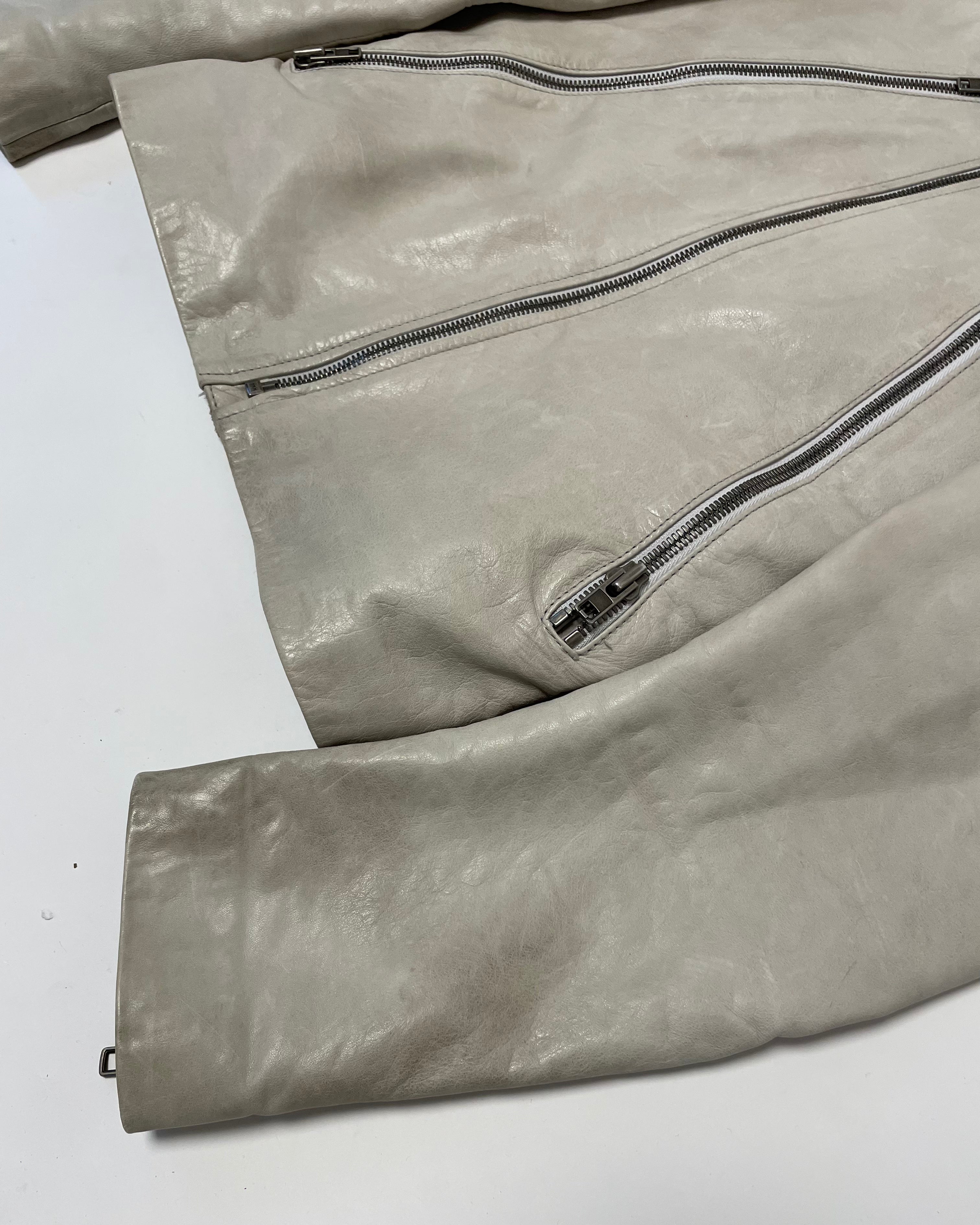 SS2009 Maison Martin Margiela 5 Zip Leather Jacket (M)