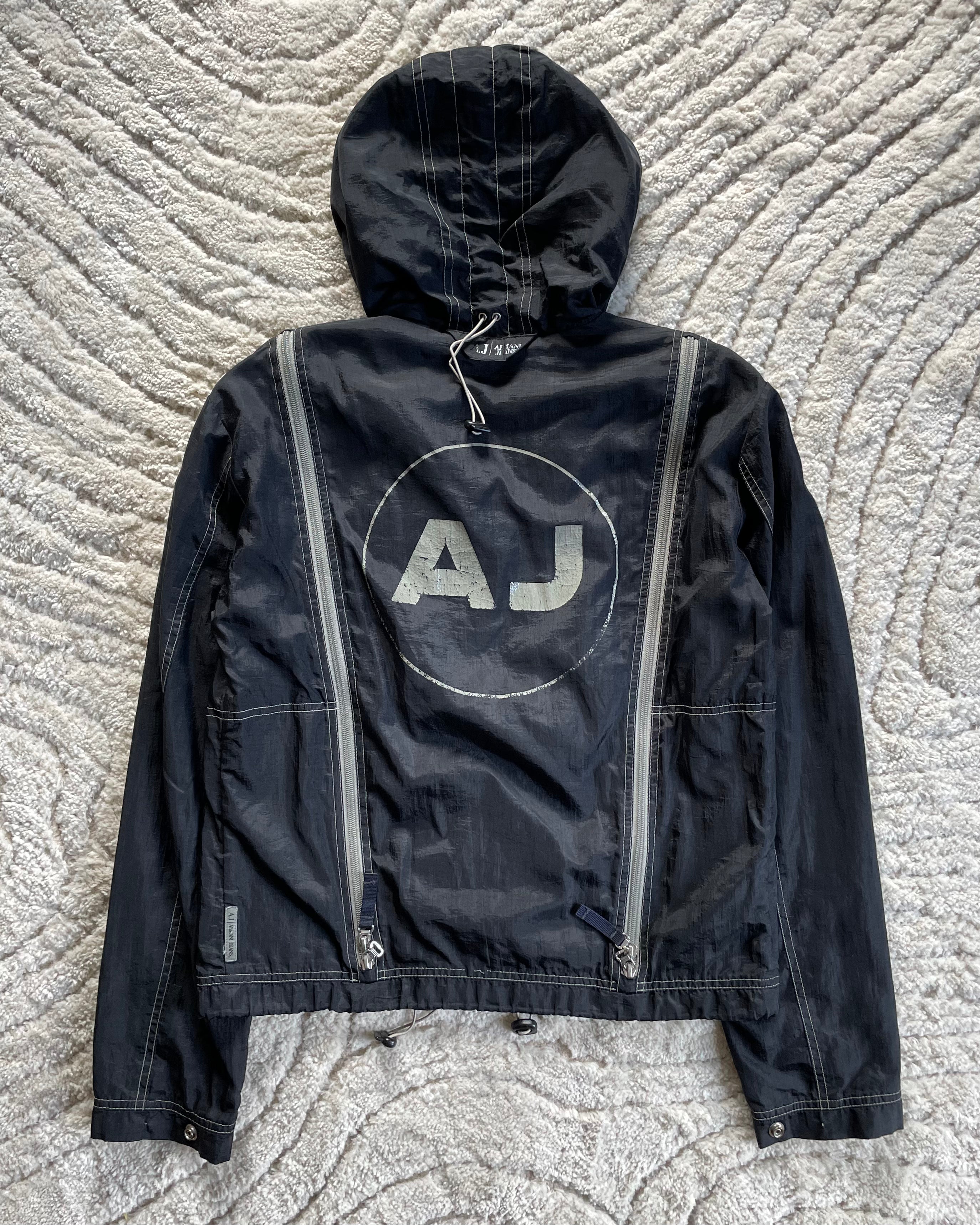 00年代 アルマーニ 5ジップ ナイロンジャケット (S)