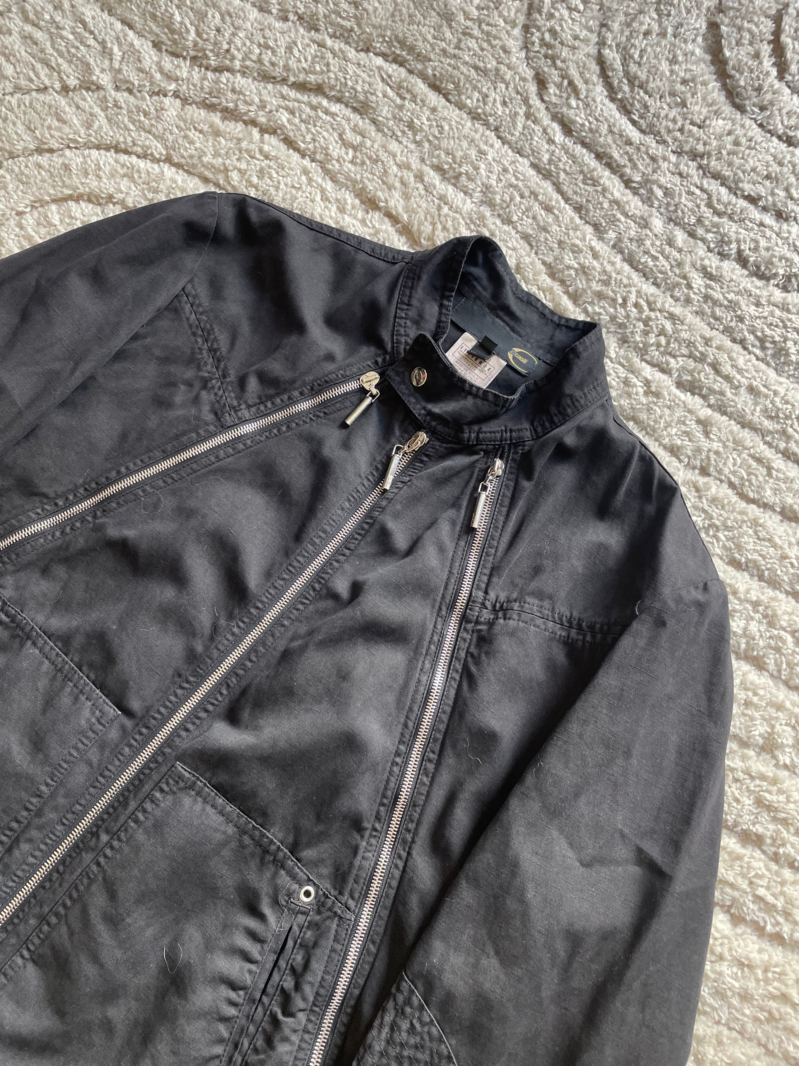 SS2005 カヴァリ バイカー 5 ジップ ジャケット (L)