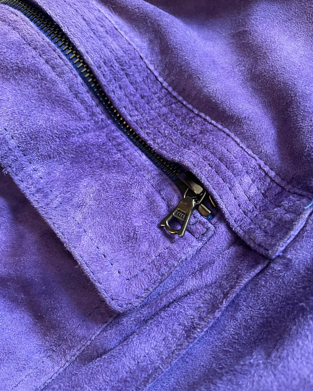 80s ヴェルサーチ カーゴ パープル シープスキン ボンバー (M)