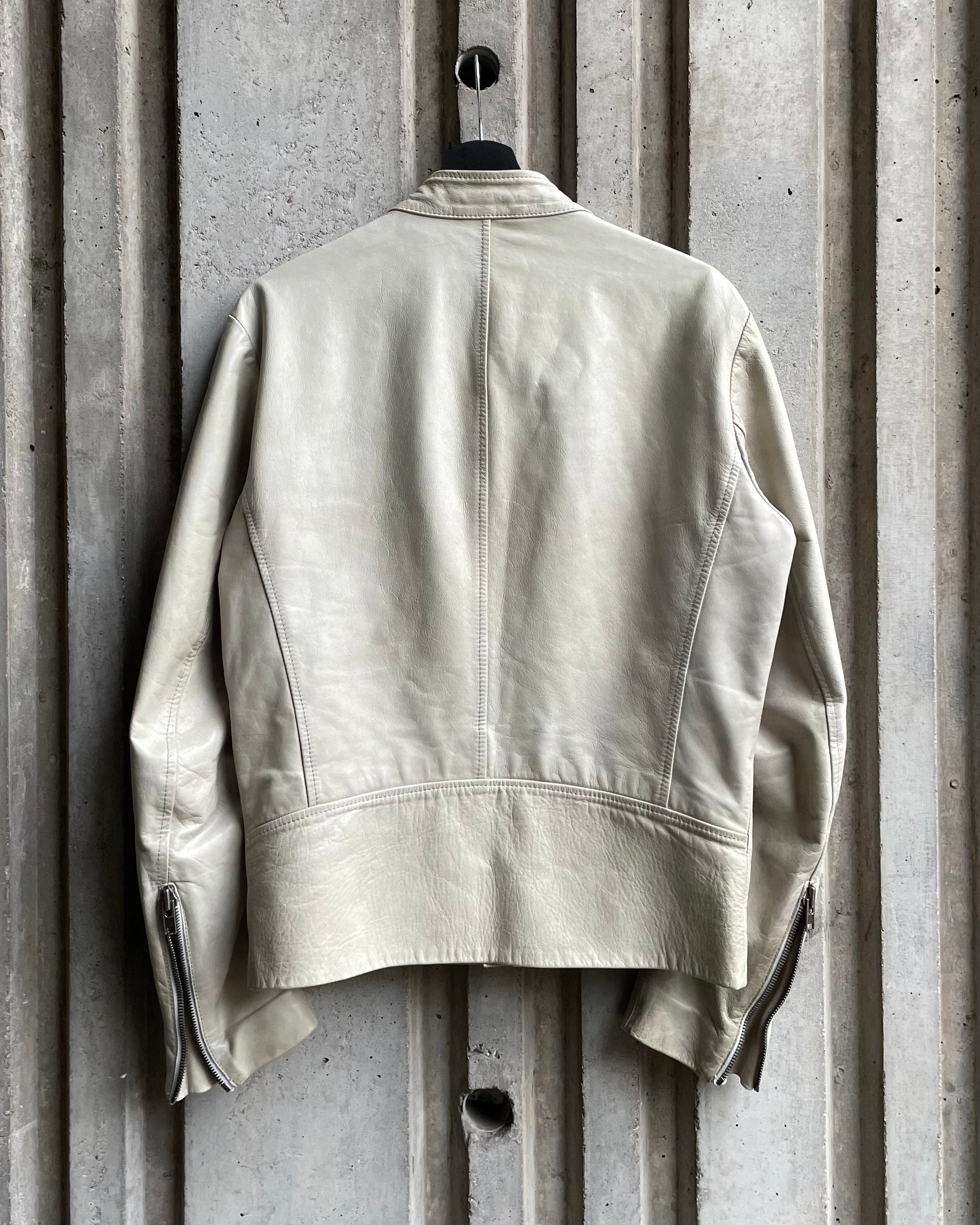 SS2009 Maison Martin Margiela 5 Zip Leather Jacket (M)