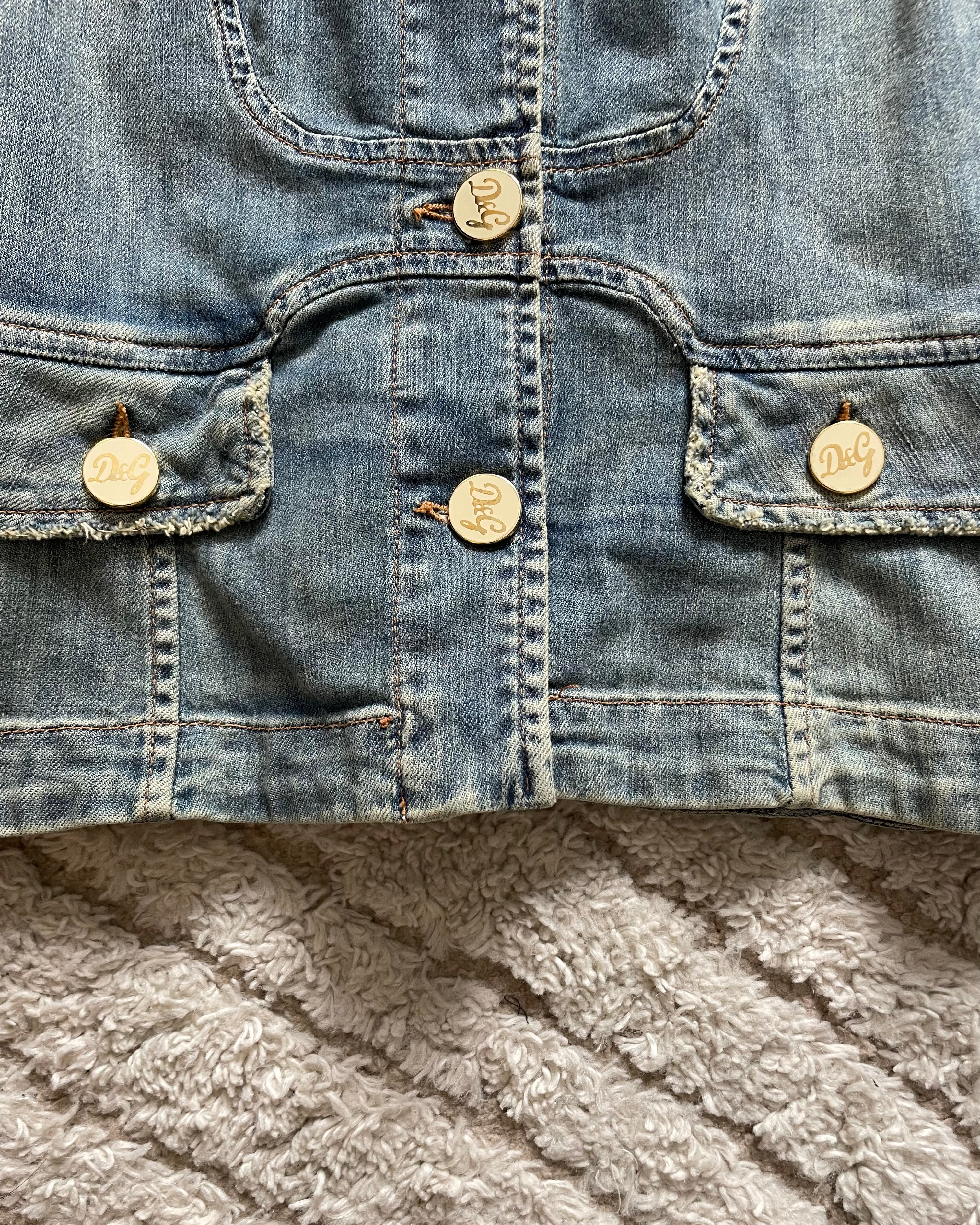 SS05 Dolce &amp; Gabbana 合身牛仔夹克 (XS)