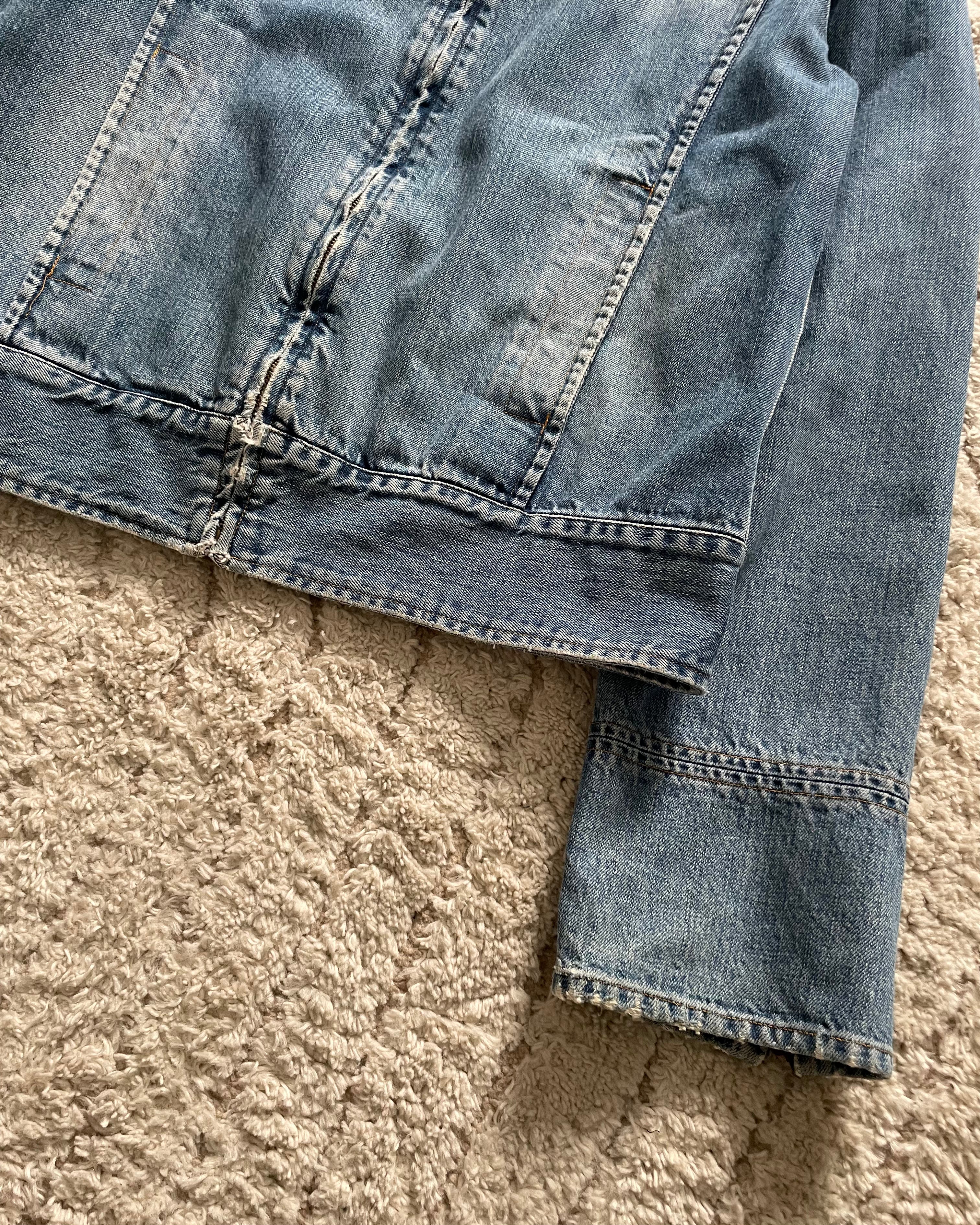 Cavalli ミニマリスト バイカー デニム ジャケット Cavalli ミニマリスト バイカー デニム ジャケット (L) 