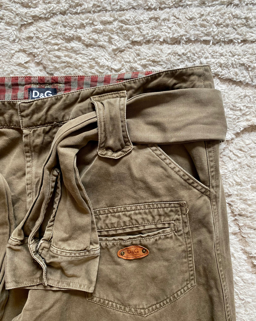 2004 Dolce & Gabbana Sleeve Belt Pants