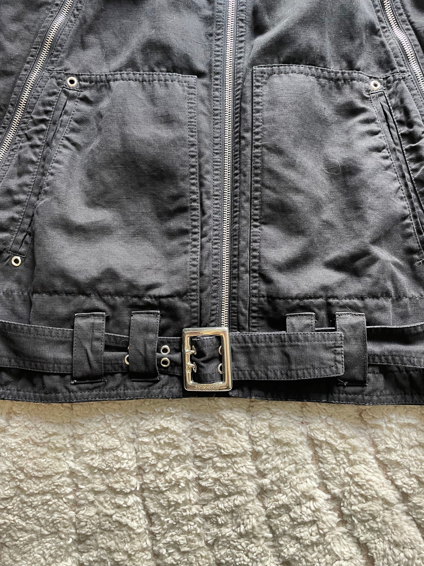 SS2005 Cavalli Biker 5-Zip Jacket (L)